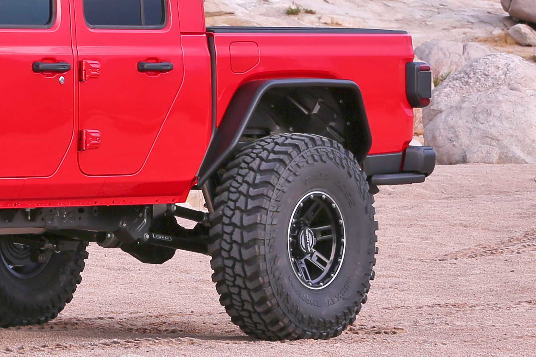 Fabtech FTS24248 Rear Steel Tube Fender Flares for 20-22 Jeep Gladiator