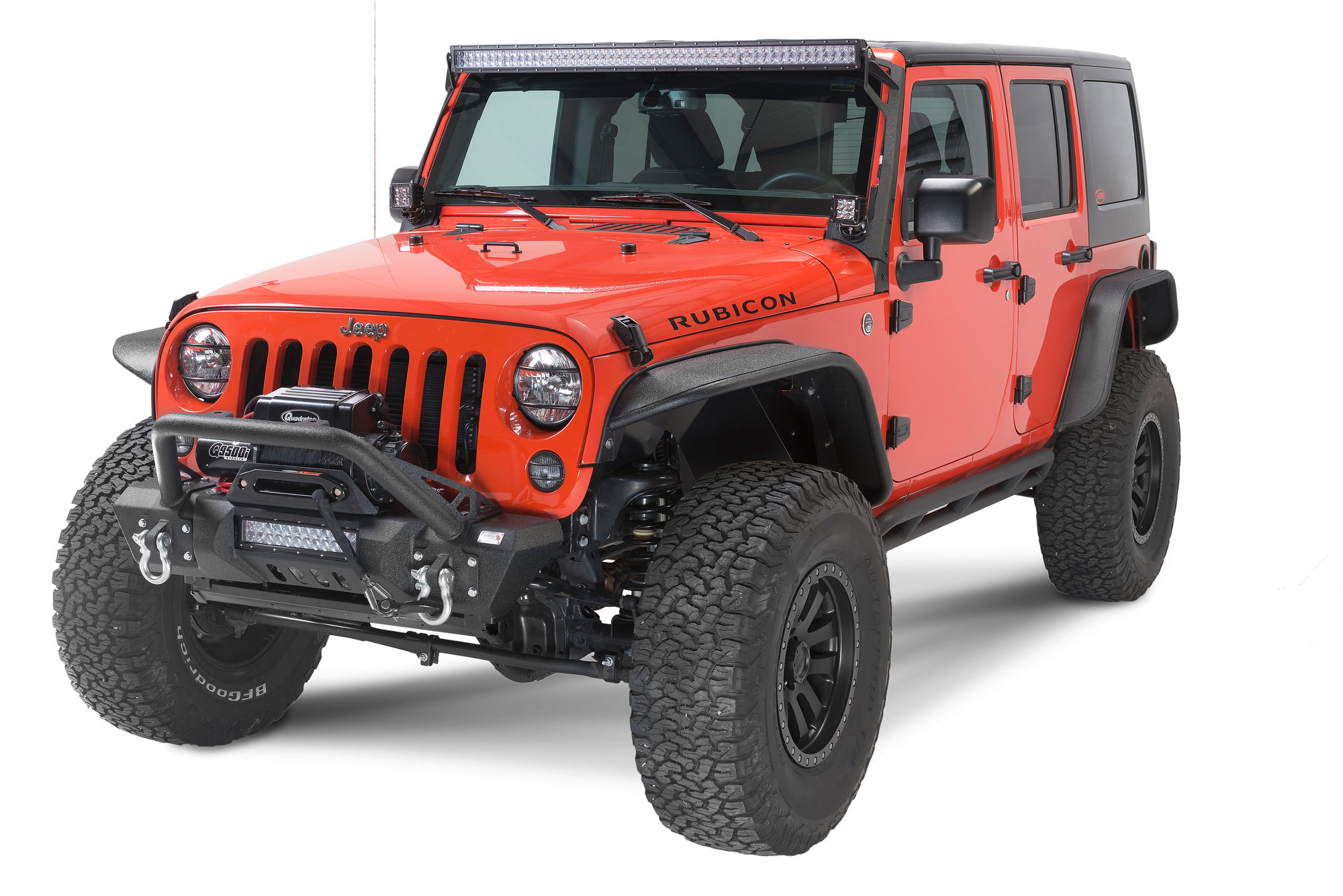 Fishbone Offroad FB22004 Front Stubby Winch Bumper with Tube Guard for  07-18 Jeep Wrangler JK | Quadratec