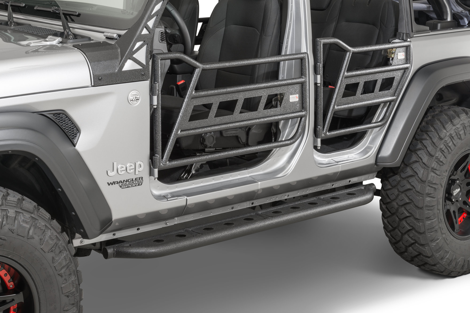 4-Door Set Off Road Front & Rear Tubular Doors Compatible with 2007-2018 Jeep Wrangler JK 