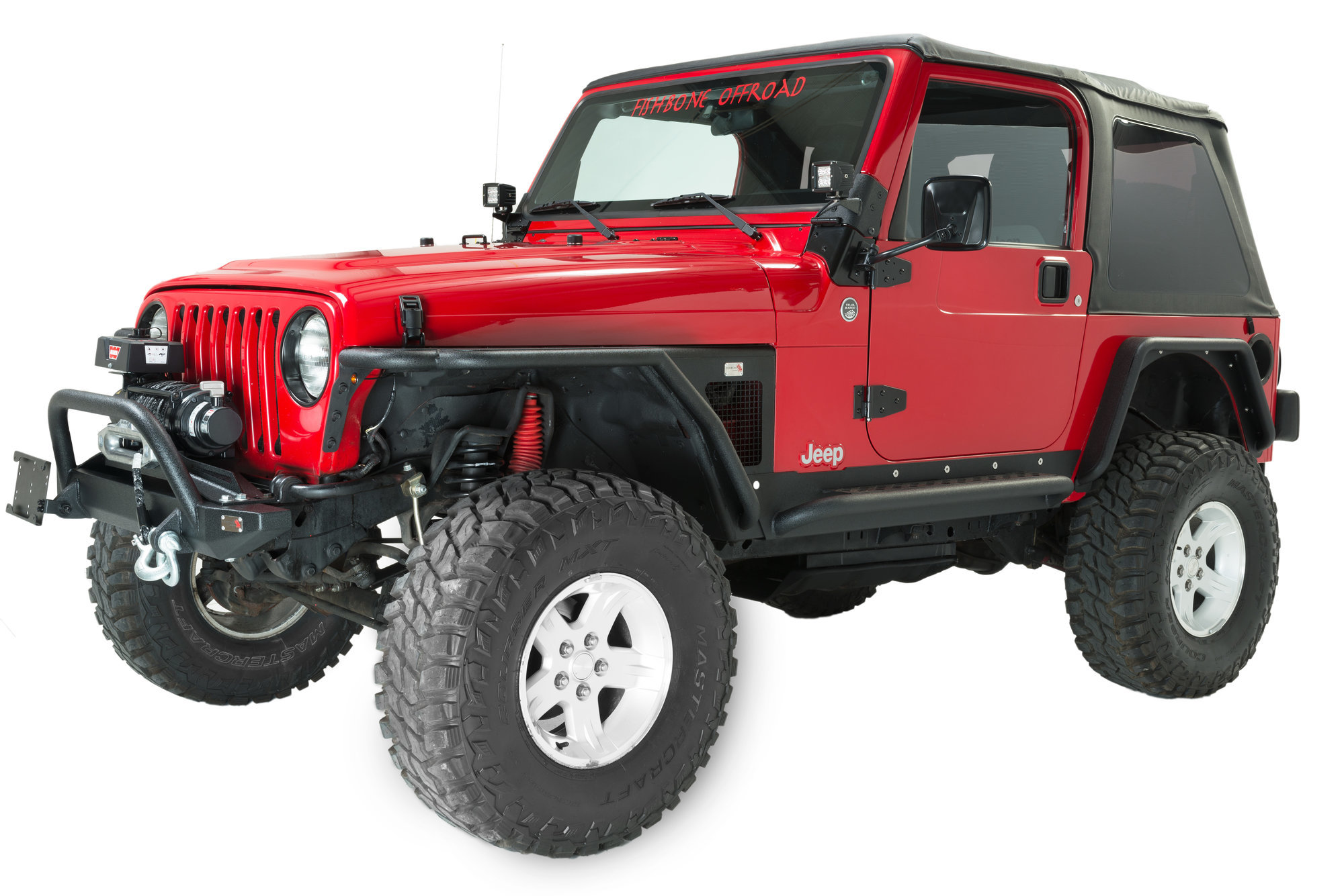 Fishbone Offroad 12160 3103 Front & Rear Tube Fenders for 9706 Jeep TJ