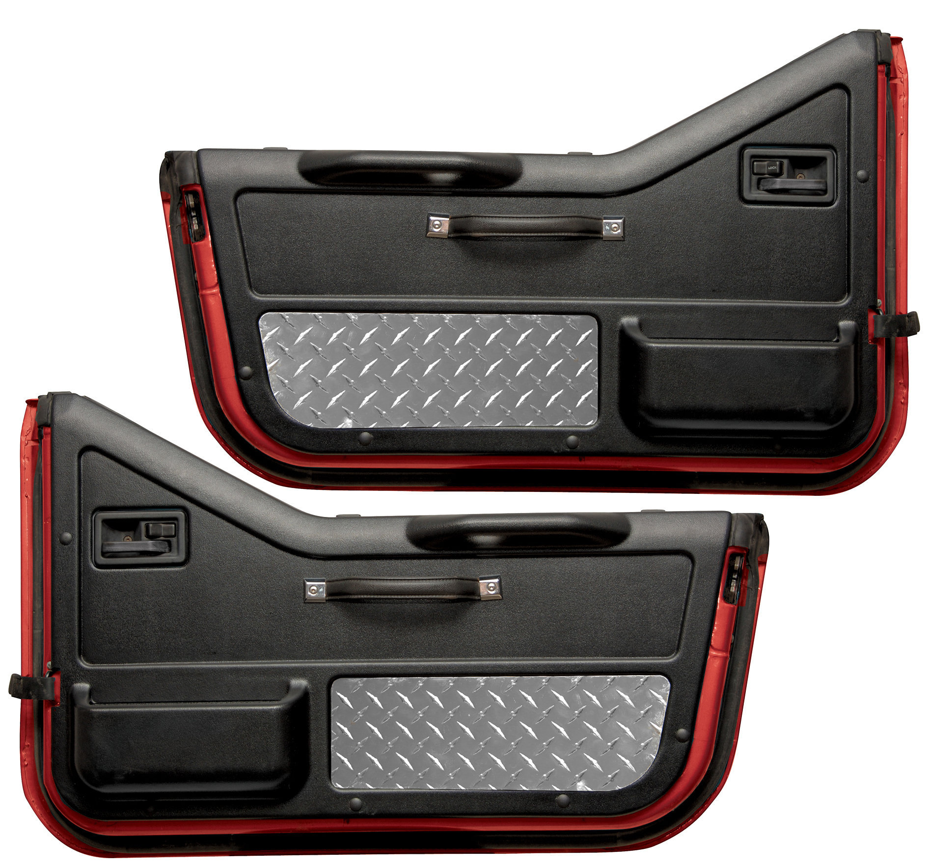 Gauge Works 90 001 Replacement Door Panels with Diamond Plate Inserts for  87-95 Jeep Wrangler YJ 1/2 Steel Doors | Quadratec