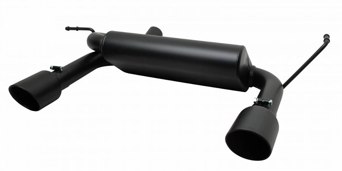 Gibson 17303B Black Ceramic Split Rear Exhaust for 07-18 Jeep Wrangler JK |  Quadratec