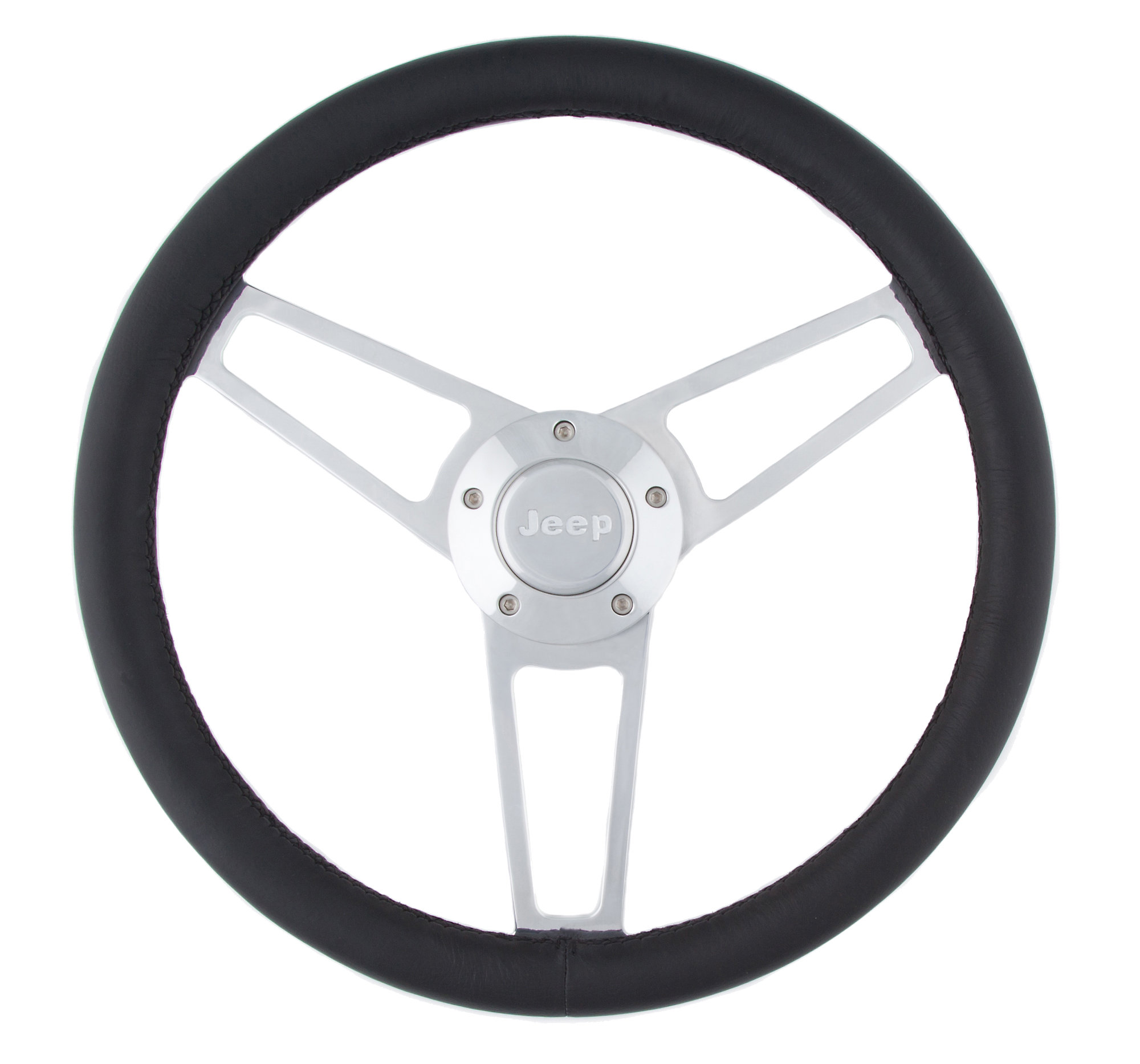 Grant 1904 Billet Series Leather Steering Wheel Jeep Logo Grant 1904 Billet Series Leather Steering Wheel Jeep Logo