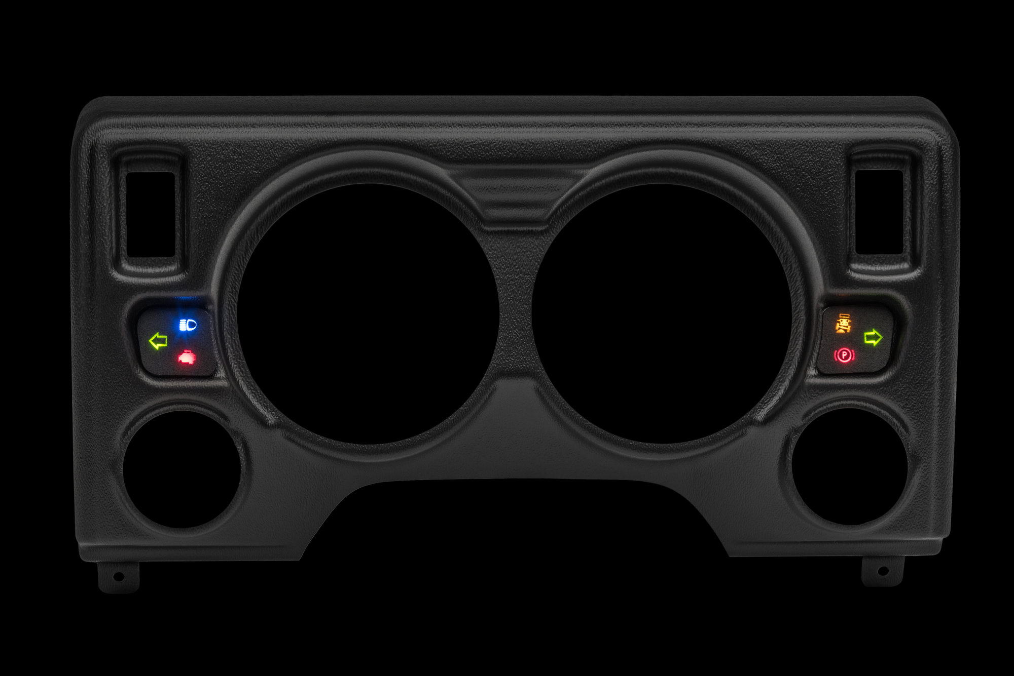 Gauge Works 90010 4 Gauge Direct Fit Dash Panel for 9706 Jeep Wrangler TJ Quadratec