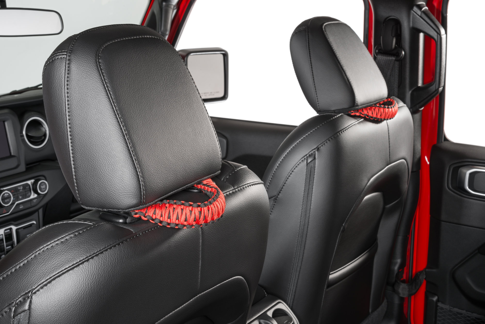 Quadratec 550 Paracord Headrest Grab Handle Pair for 18-20 Jeep Wrangler JL  & Gladiator JT | Quadratec