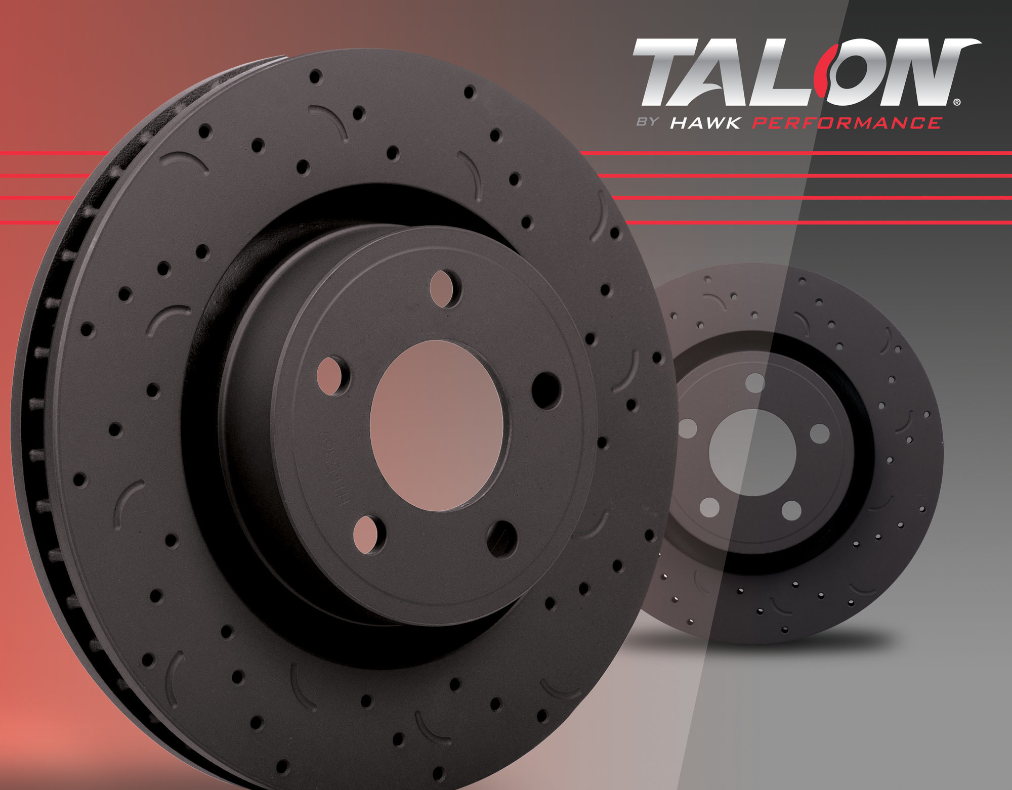 Hawk® Performance Talon Cross Drilled and Slotted Brake Rotors for 11