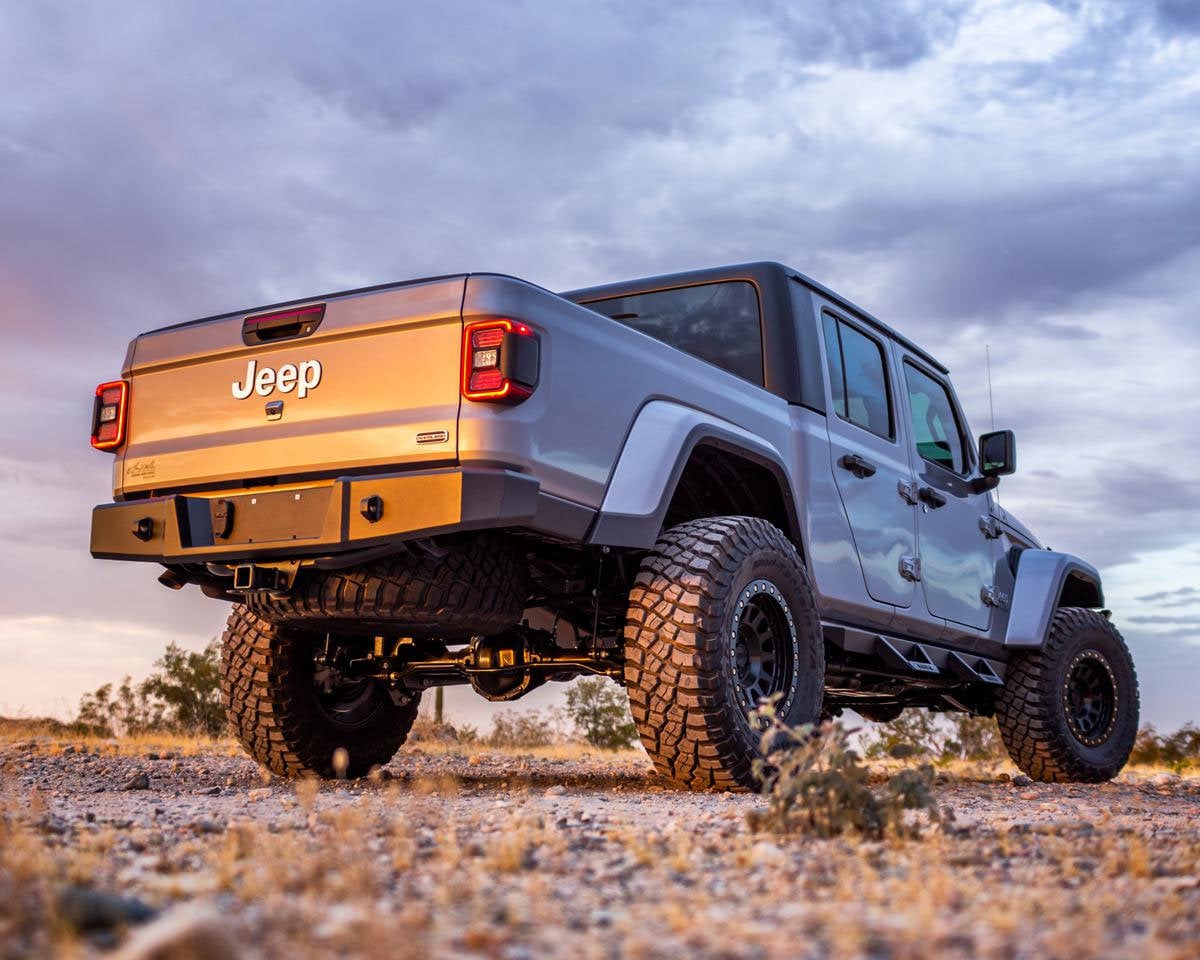YZONA Front & Rear Bumper Kit For 2020-2025 Jeep Gladiator JT – With LED Lights & D-Rings