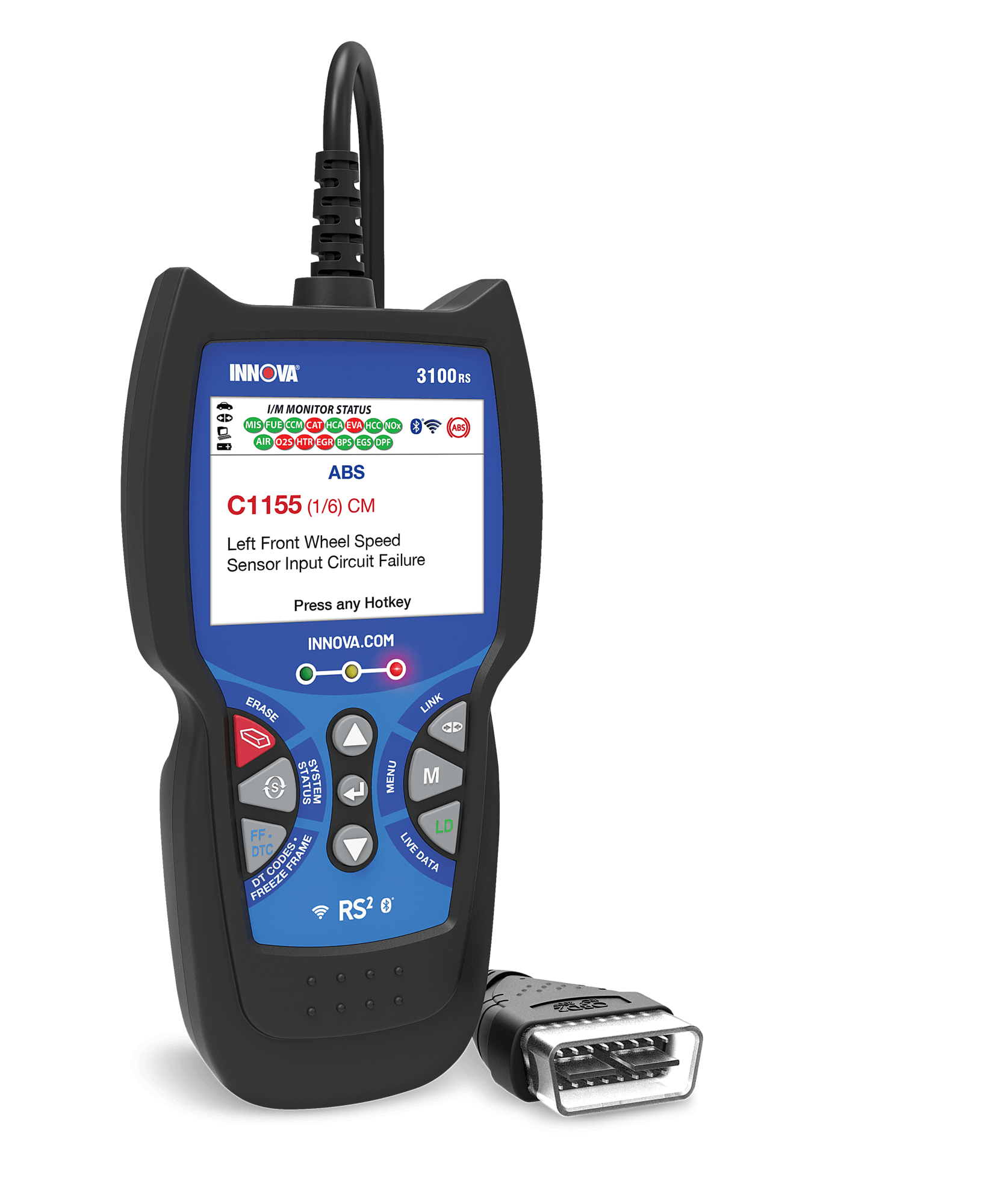 INNOVA 3100 Diagnostic Scan Tool/Code Reader with ABS and Battery Backup for OBD2 Vehicles 