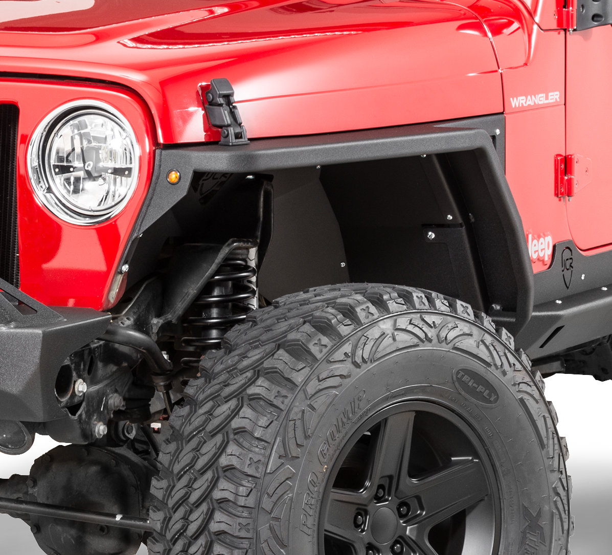 JCR Offroad Crusader Front Fender Flares for 97-06 Jeep Wrangler & Wrangler Unlimited TJ | Quadratec JCR Offroad Crusader Front Fender Flares for 97-06 Jeep Wrangler & Wrangler Unlimited TJ | Quadratec