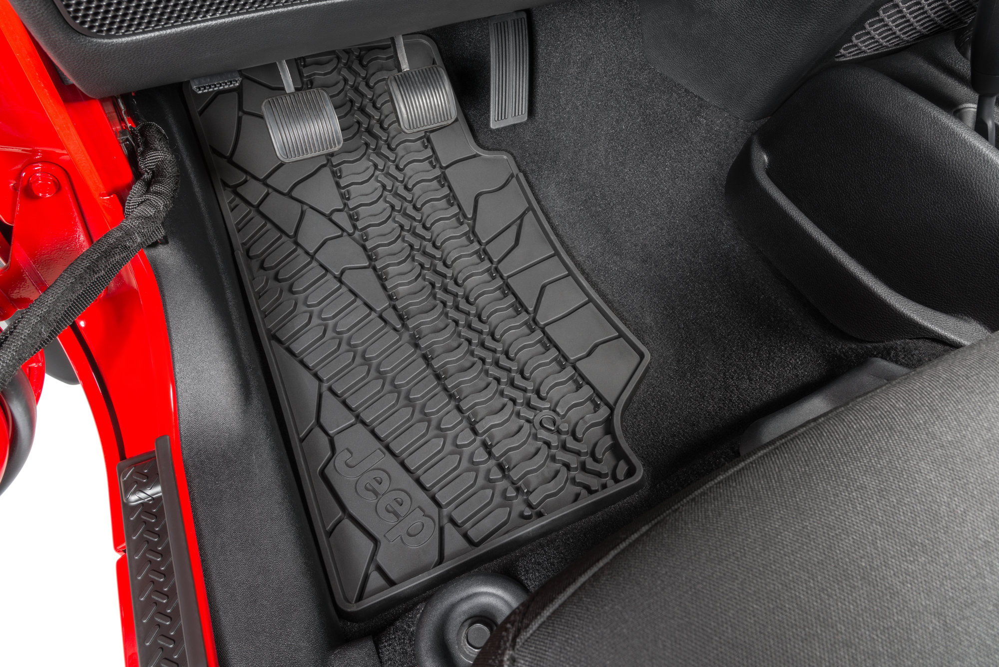 Mopar 82210166AD Floor Slush Mats with Tire Tread Pattern for 07-13 Jeep  Wrangler Unlimited JK 4 Door | Quadratec