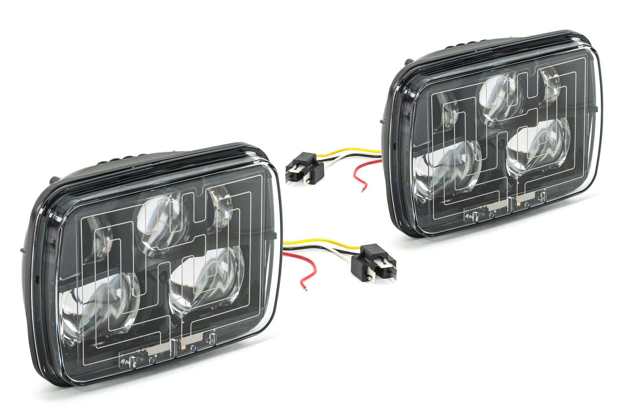 J.W. Speaker 8910 Evolution 2 Heated LED Headlight Kit for 84 01 Jeep Wrangler YJ Cherokee XJ Comanche MJ