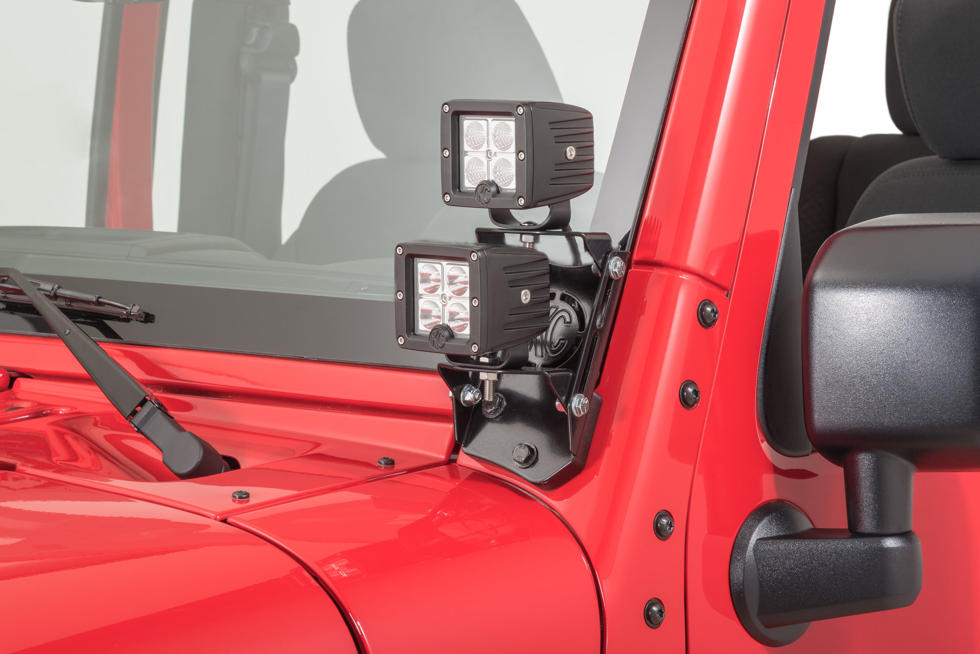 Jeep jk dual a pillar light mounts