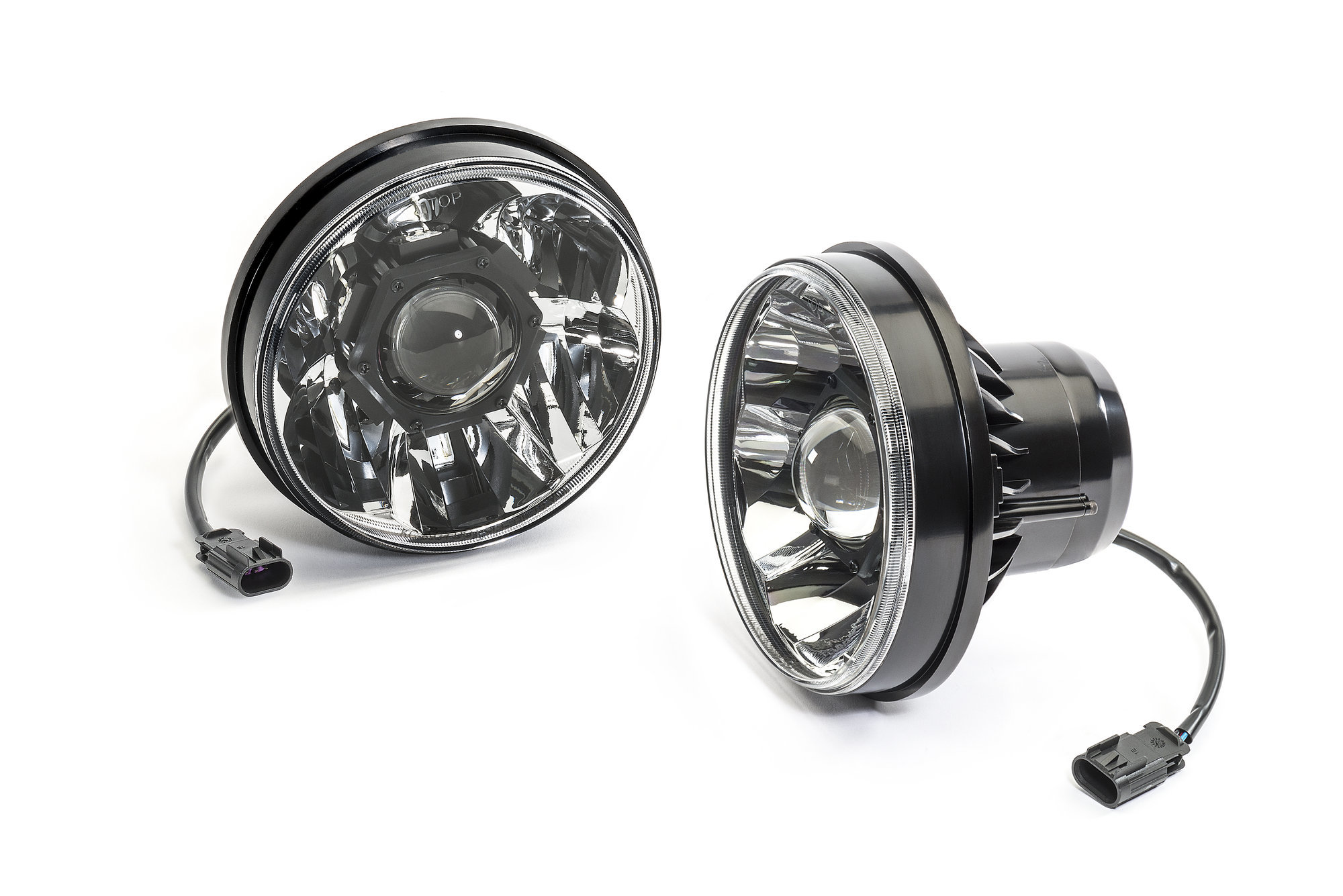 KC HiLiTES Gravity LED Pro 7" Headlights with 4" Gravity LED Fog Light Kit for 0718 Jeep