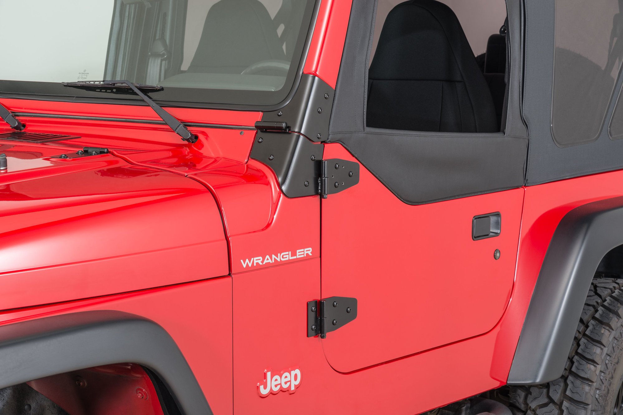 Kentrol Stainless Steel Full & Half Door Hinges for 97-02 Jeep Wrangler TJ  & Unlimited | Quadratec