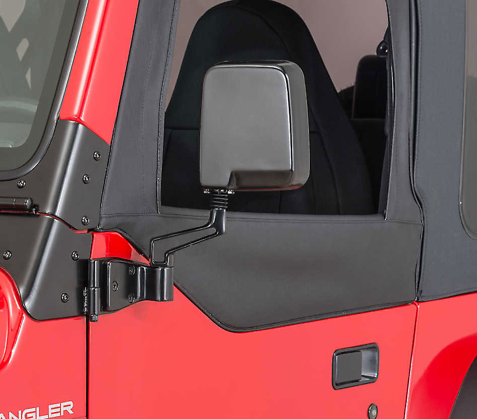 Kentrol Polished Stainless Steel Mirror Kit For 88 06 Jeep Wrangler Yj Tj Unlimited Quadratec