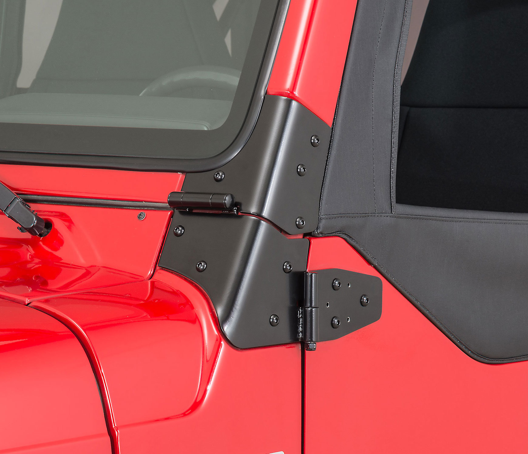 Kentrol Stainless Steel Windshield Hinge Set for 97 06 Jeep Wrangler TJ Unlimited