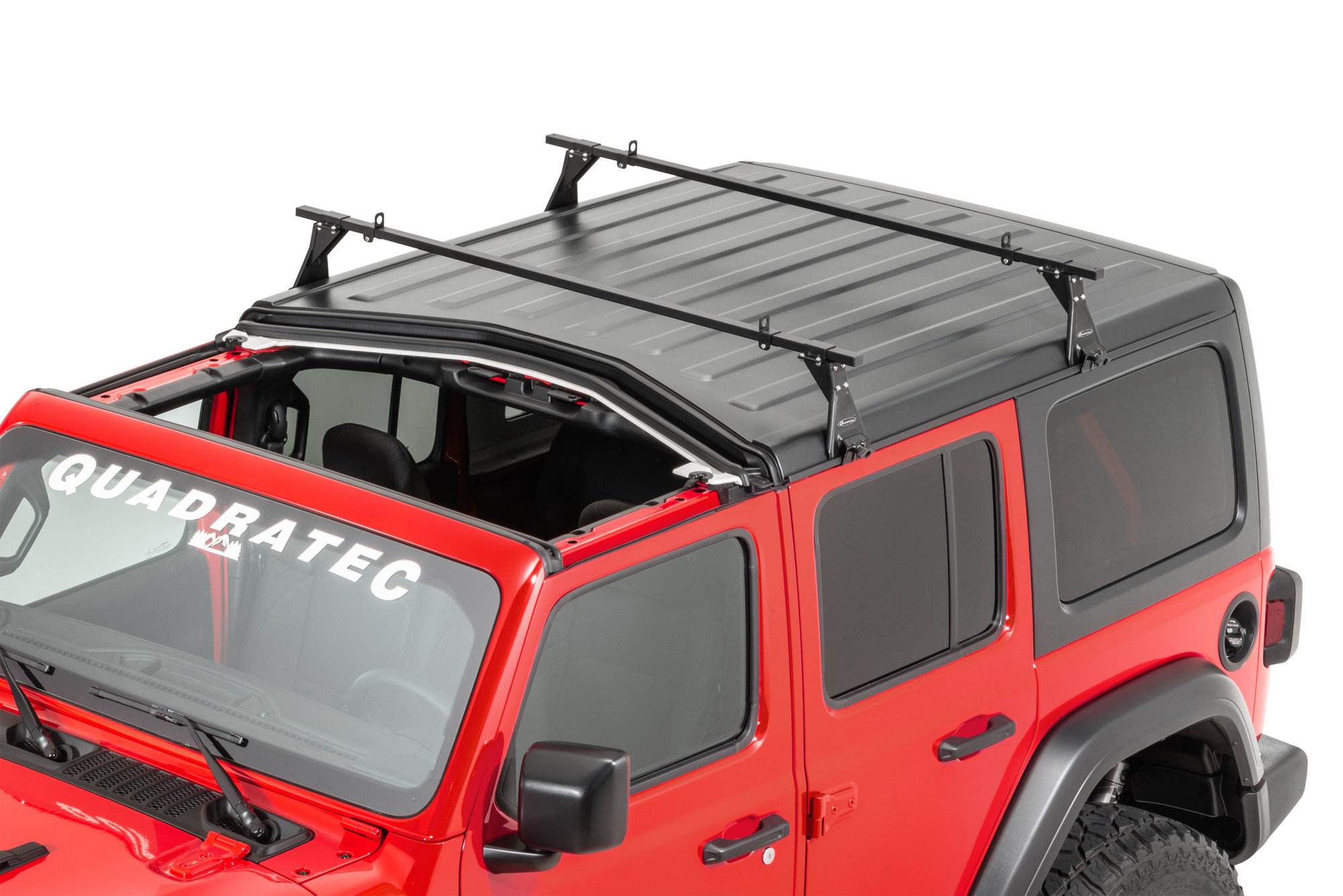 Quadratec Hardtop Drip Rail Mount Cross Bar Rack for 07-21 Jeep Wrangler JL  & JK Unlimited with Factory Hardtop | Quadratec