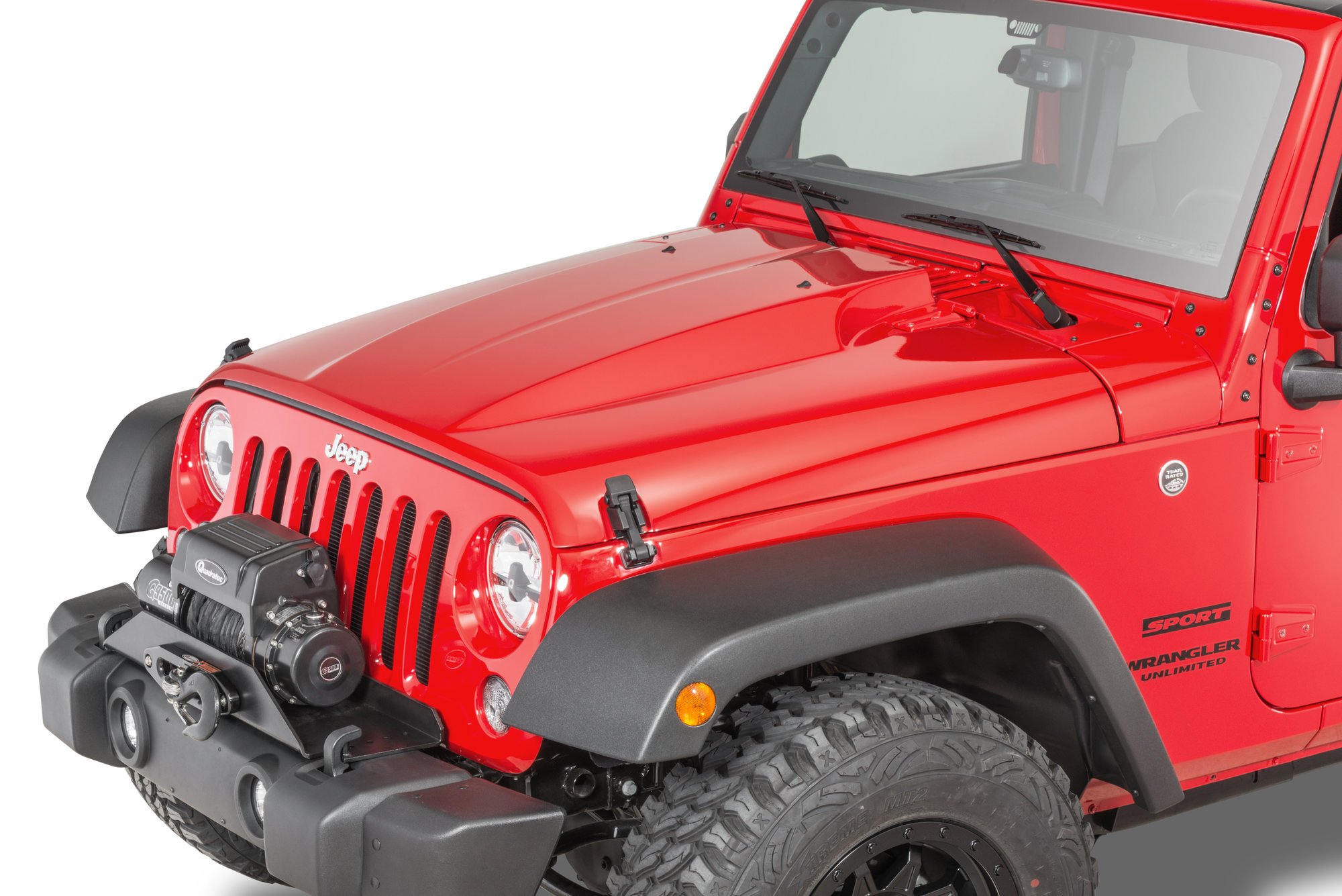 Key Parts 0487035 Steel Cowl Induction Hood for 0718 Jeep Wrangler JK Quadratec