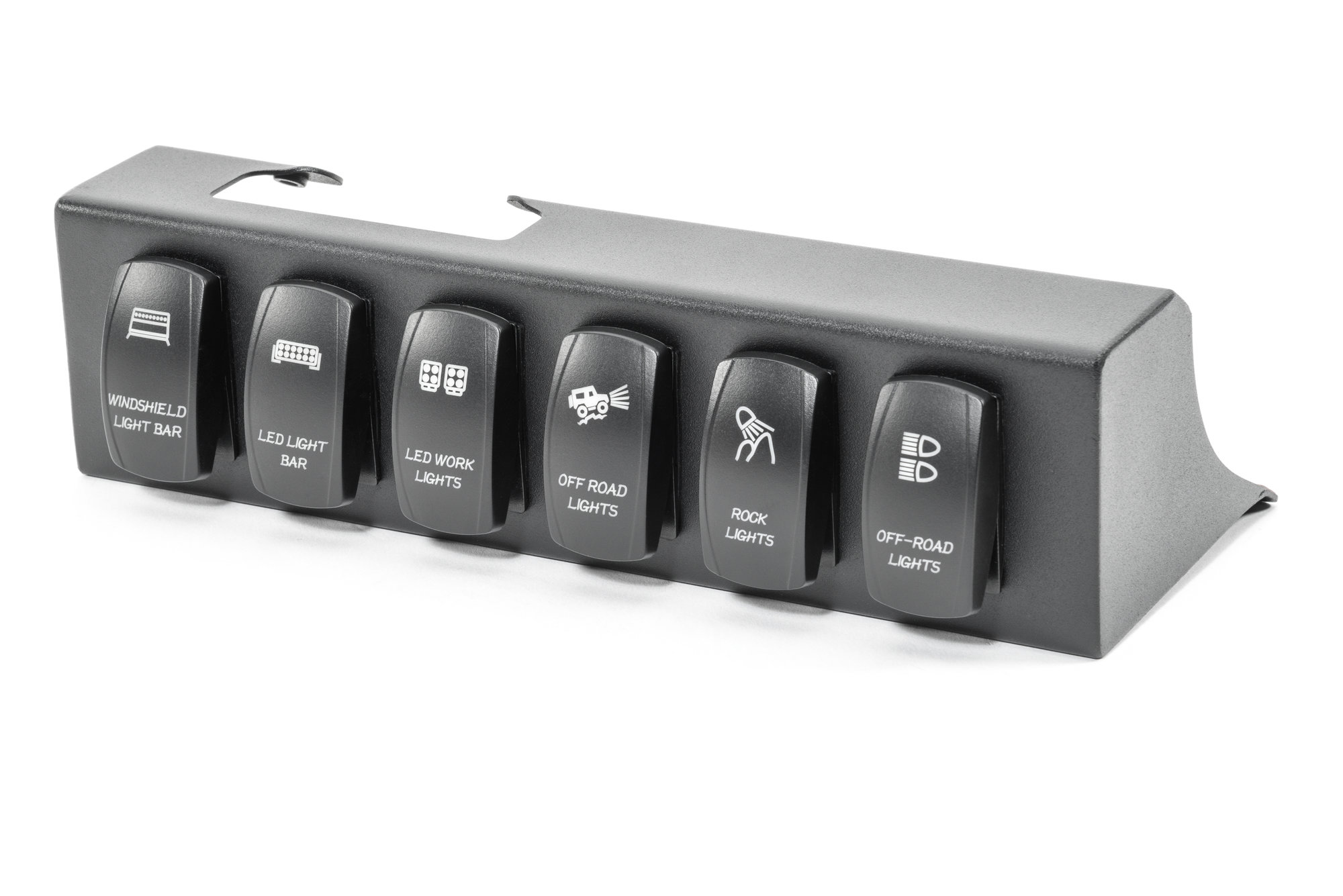Lazer Star Lights 555925 Wire Controller with Overhead 6 Rocker Switch Pod  Kit for 07-18 Jeep Wrangler JK | Quadratec