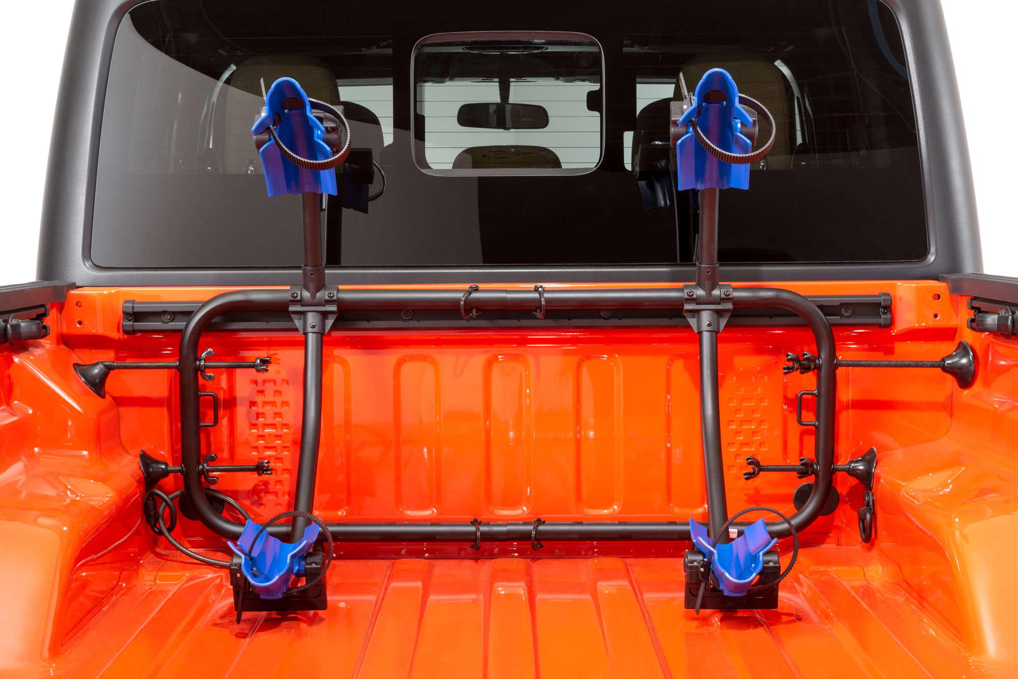 Heininger Automotive 2028 Advantage SportsRack BedRack Elite 2 Bike Rack for 20 21 Jeep Gladiator JT Smaller Pickup Truck Applications Quadratec