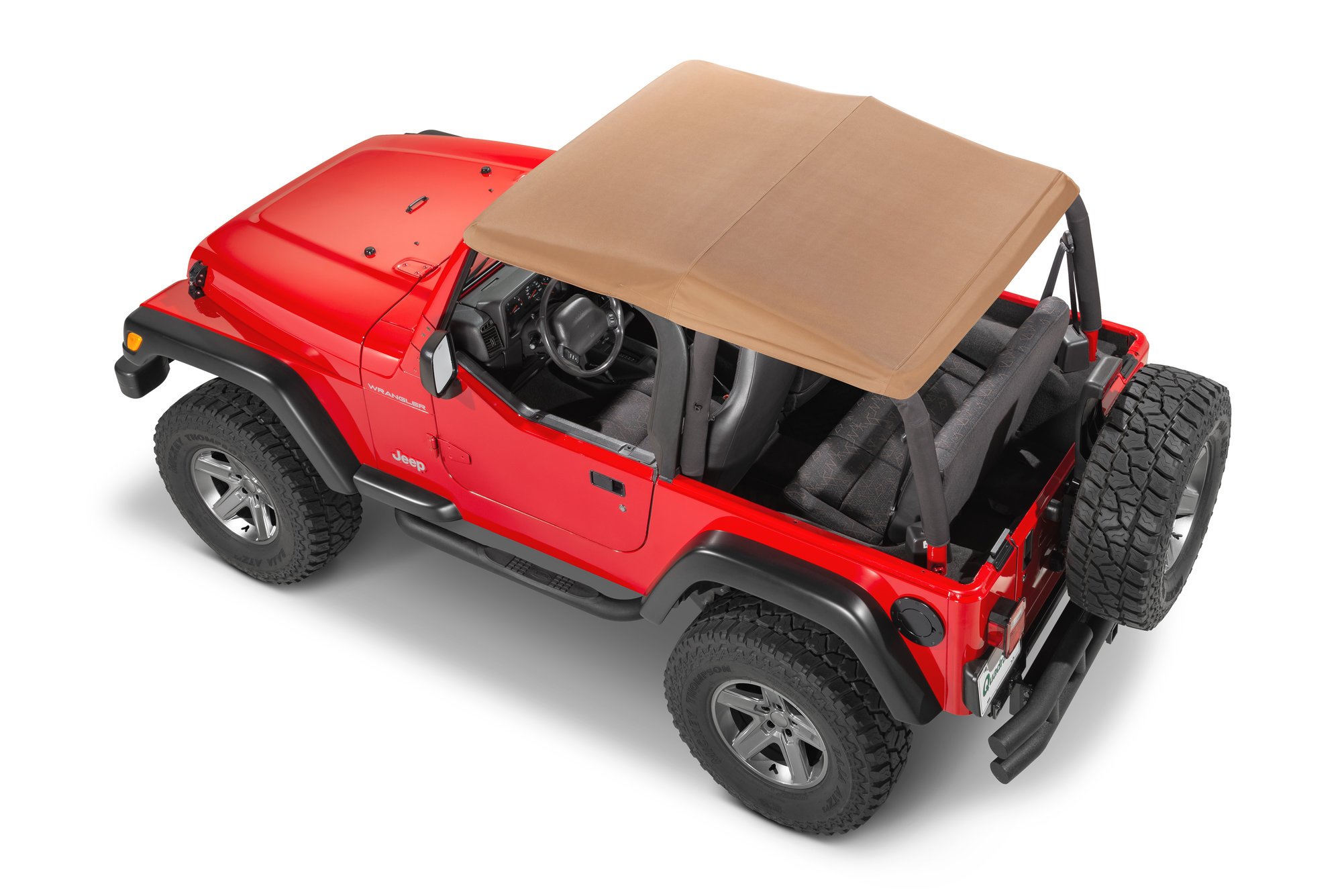 QuadraTop Adventure Top Without Doors in Black Denim for 97-06 Jeep Wrangler TJ