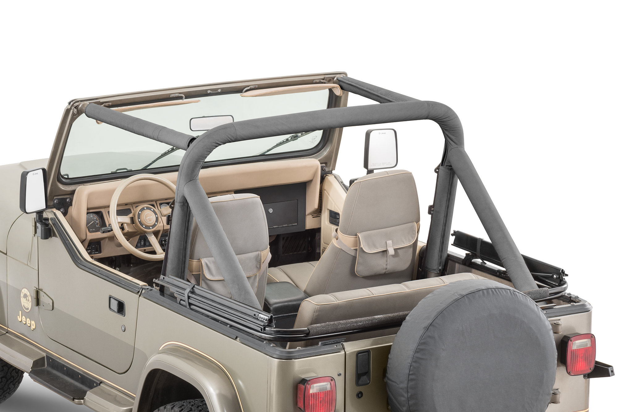 MasterTop 12202115 Sport Bar Covers for 87-91 Jeep Wrangler YJ | Quadratec