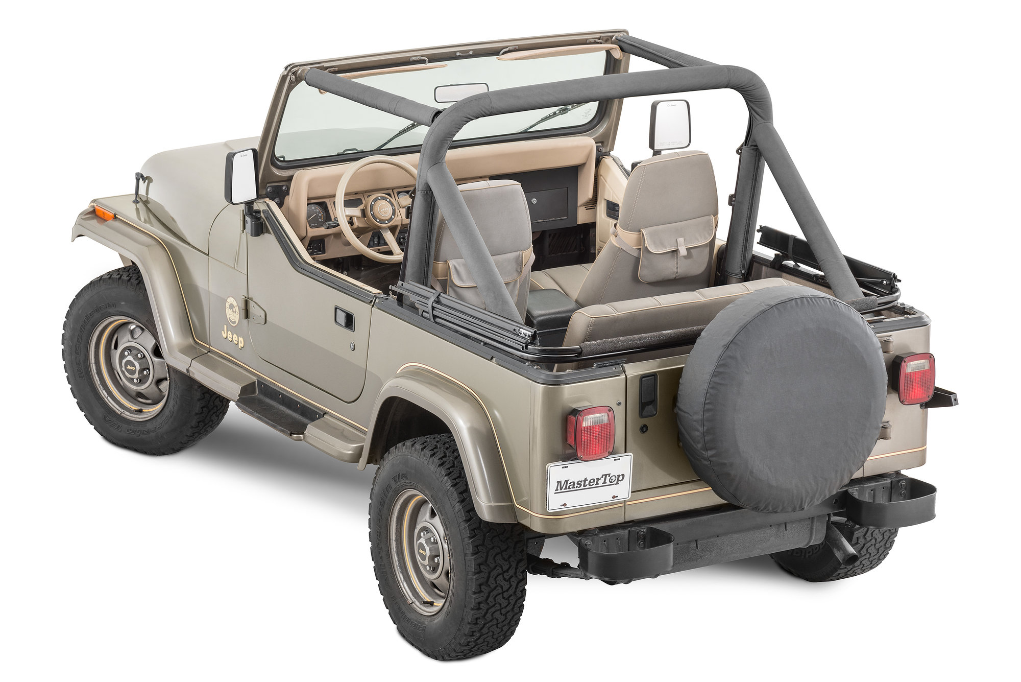 MasterTop 12202115 Sport Bar Covers for 87-91 Jeep Wrangler YJ | Quadratec