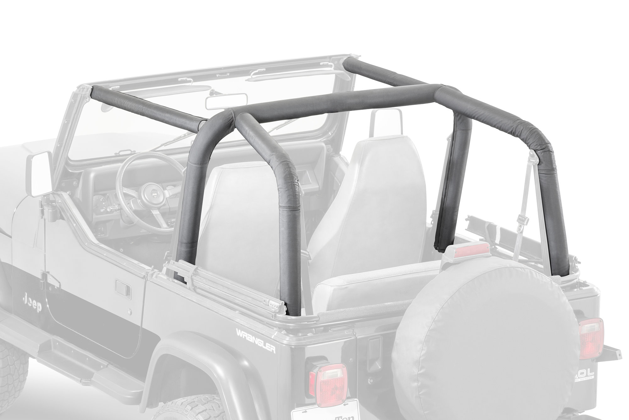 MasterTop 12203115 Sport Bar Covers for 92-95 Jeep Wrangler YJ | Quadratec