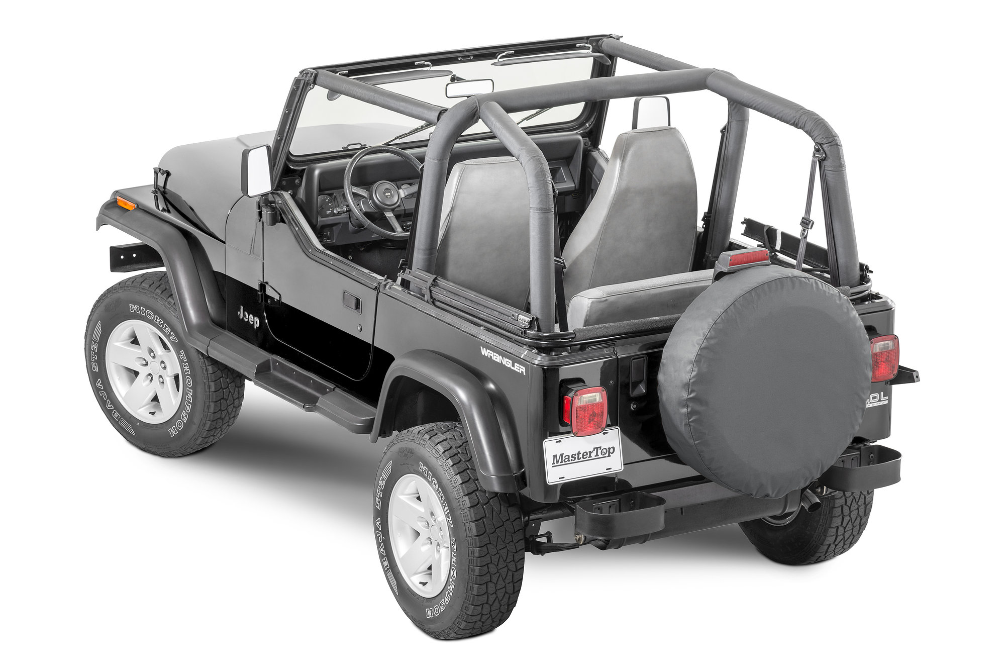 MasterTop 12203115 Sport Bar Covers for 92-95 Jeep Wrangler YJ | Quadratec