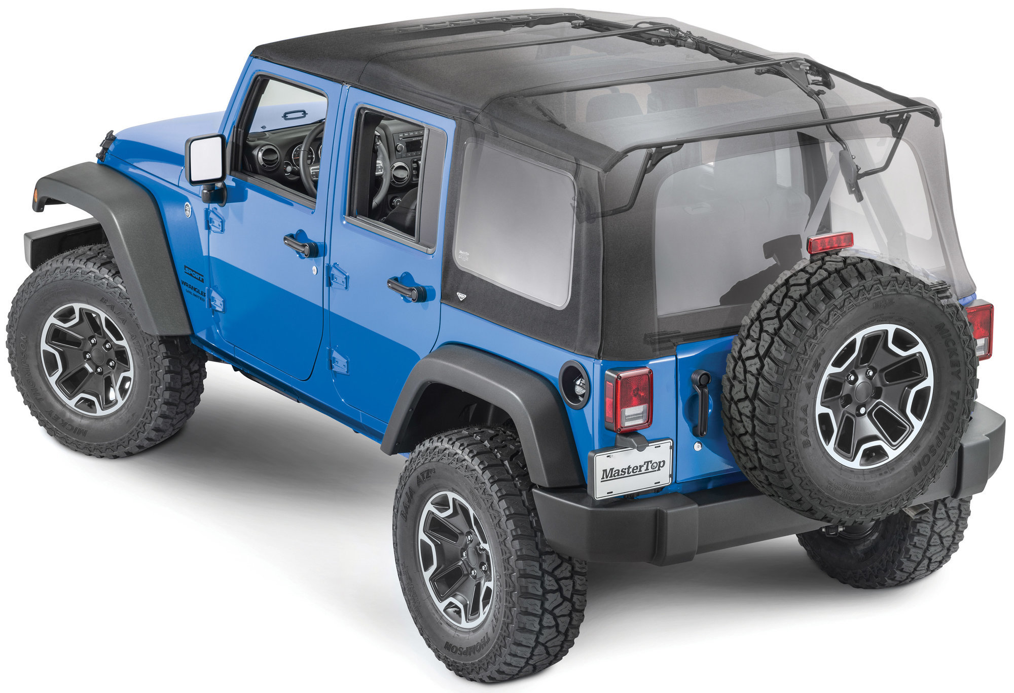 MasterTop Complete Soft Top Kit in MasterTwill® Fabric for 07-18 Jeep  Wrangler JK Unlimited 4-Door | Quadratec