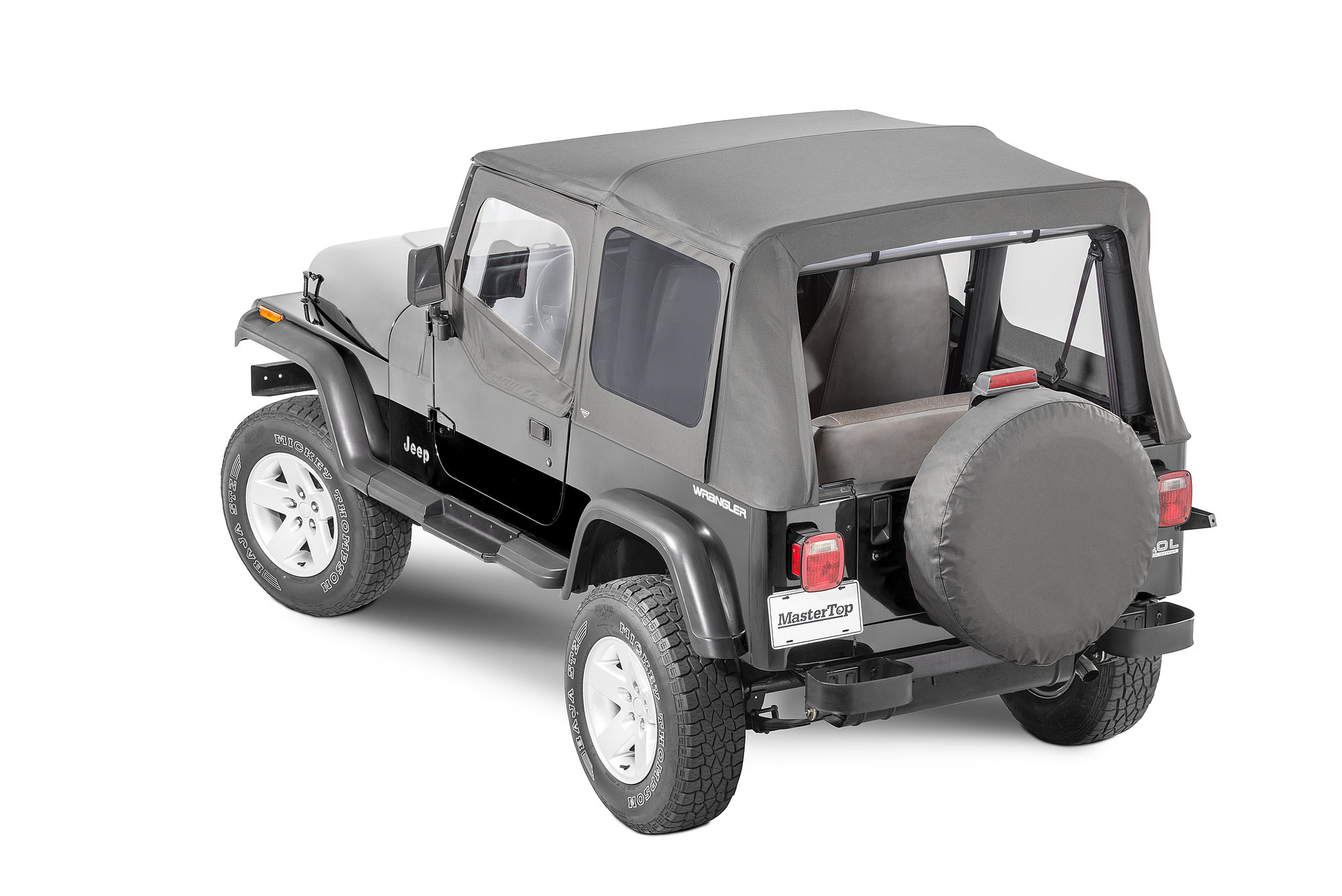 Mastertop Premium Replacement Soft Top With Tinted Windows For 88 95 Jeep Wrangler Yj Quadratec