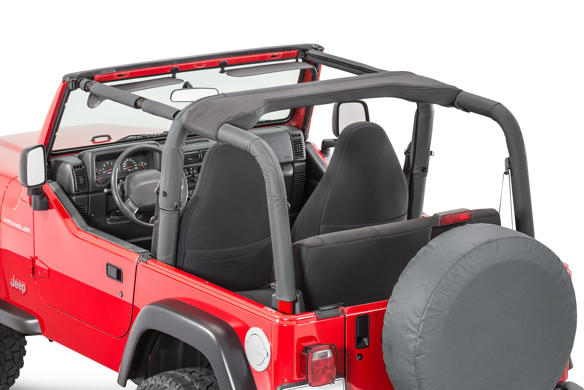 MasterTop 12204215 Sport Bar Covers for 97-02 Jeep Wrangler TJ | Quadratec