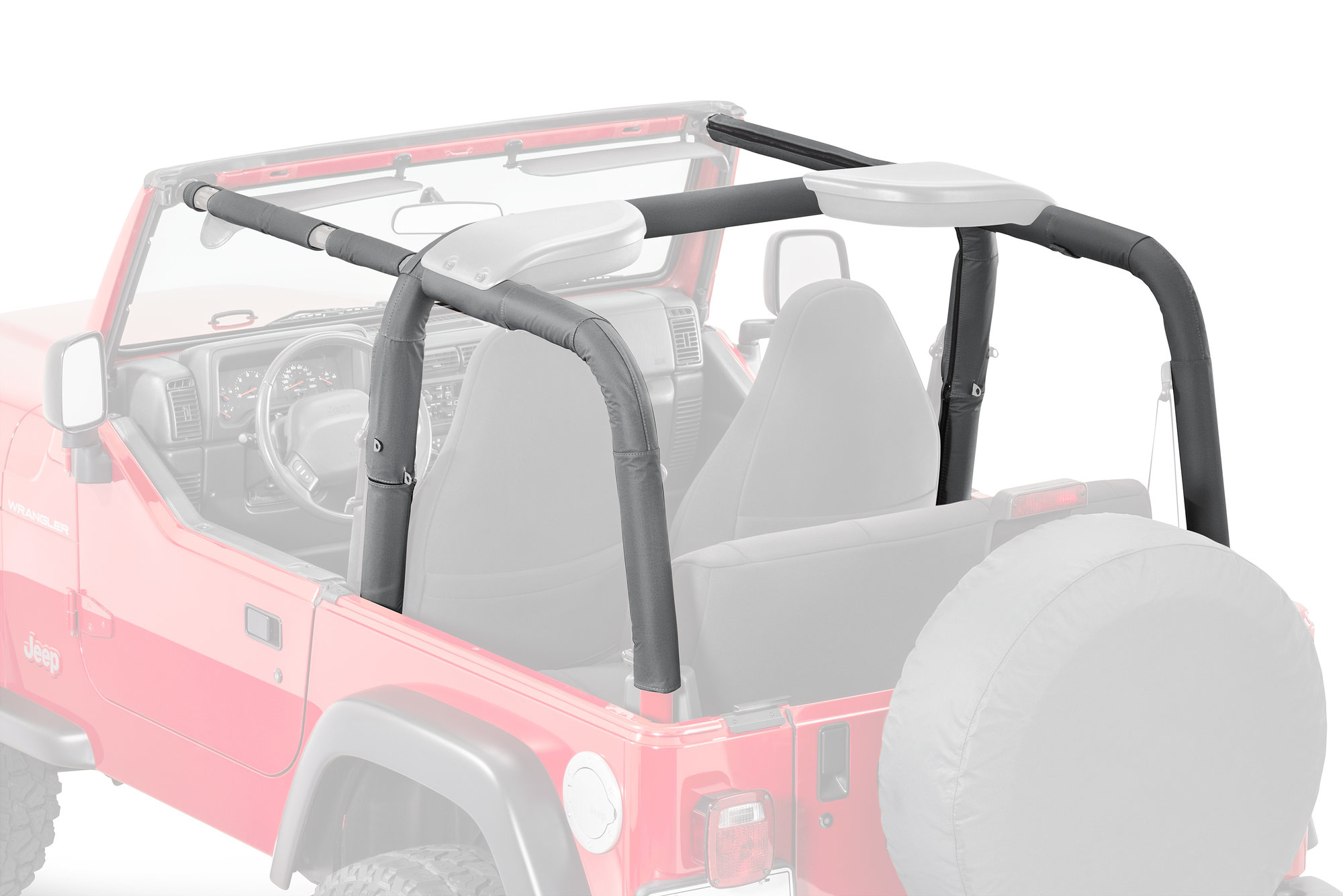MasterTop 12205235 Sport Bar Covers for 03-06 Jeep Wrangler TJ | Quadratec