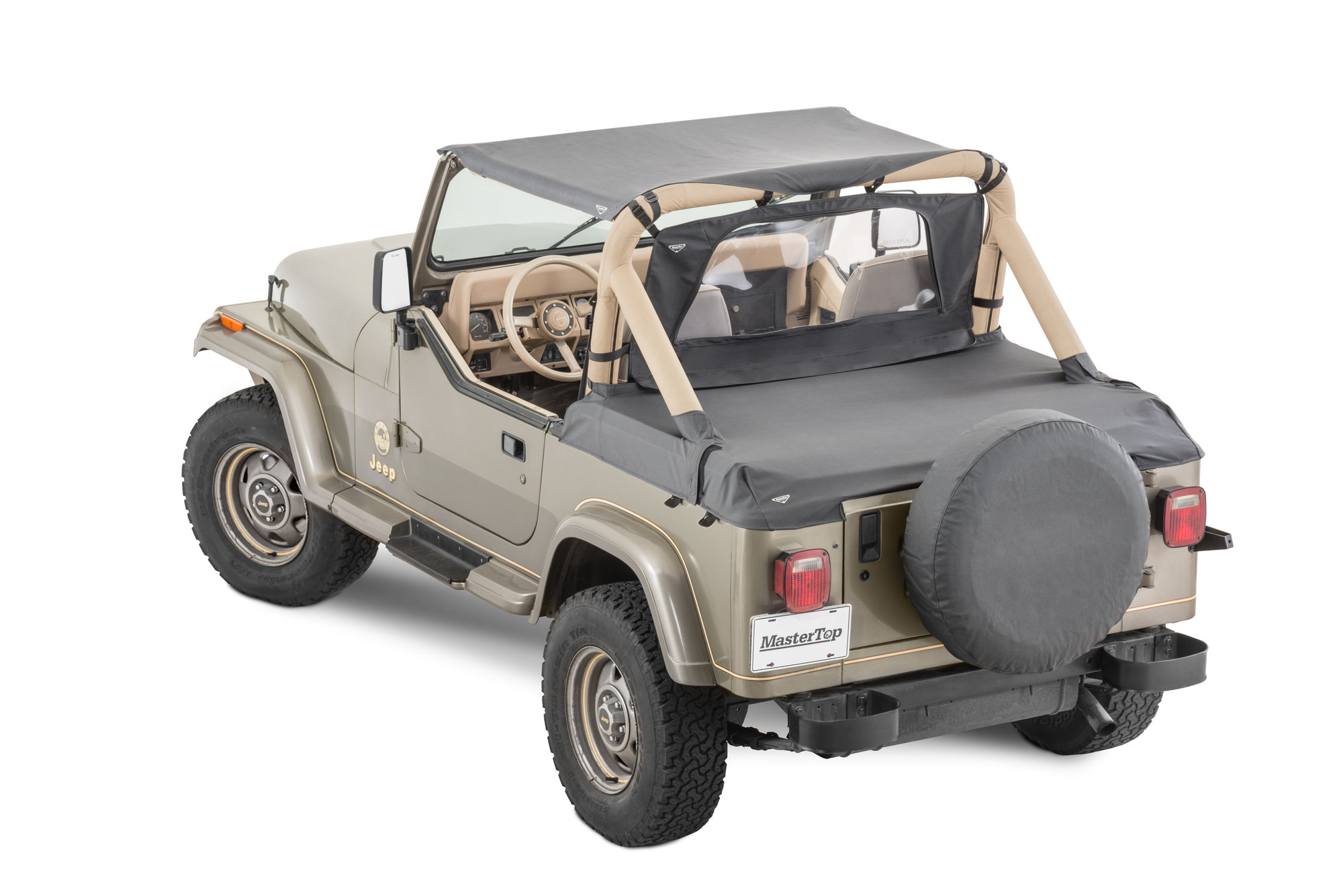 MasterTop 14502115 Rear Tonneau Cover for 87-91 Jeep Wrangler YJ | Quadratec