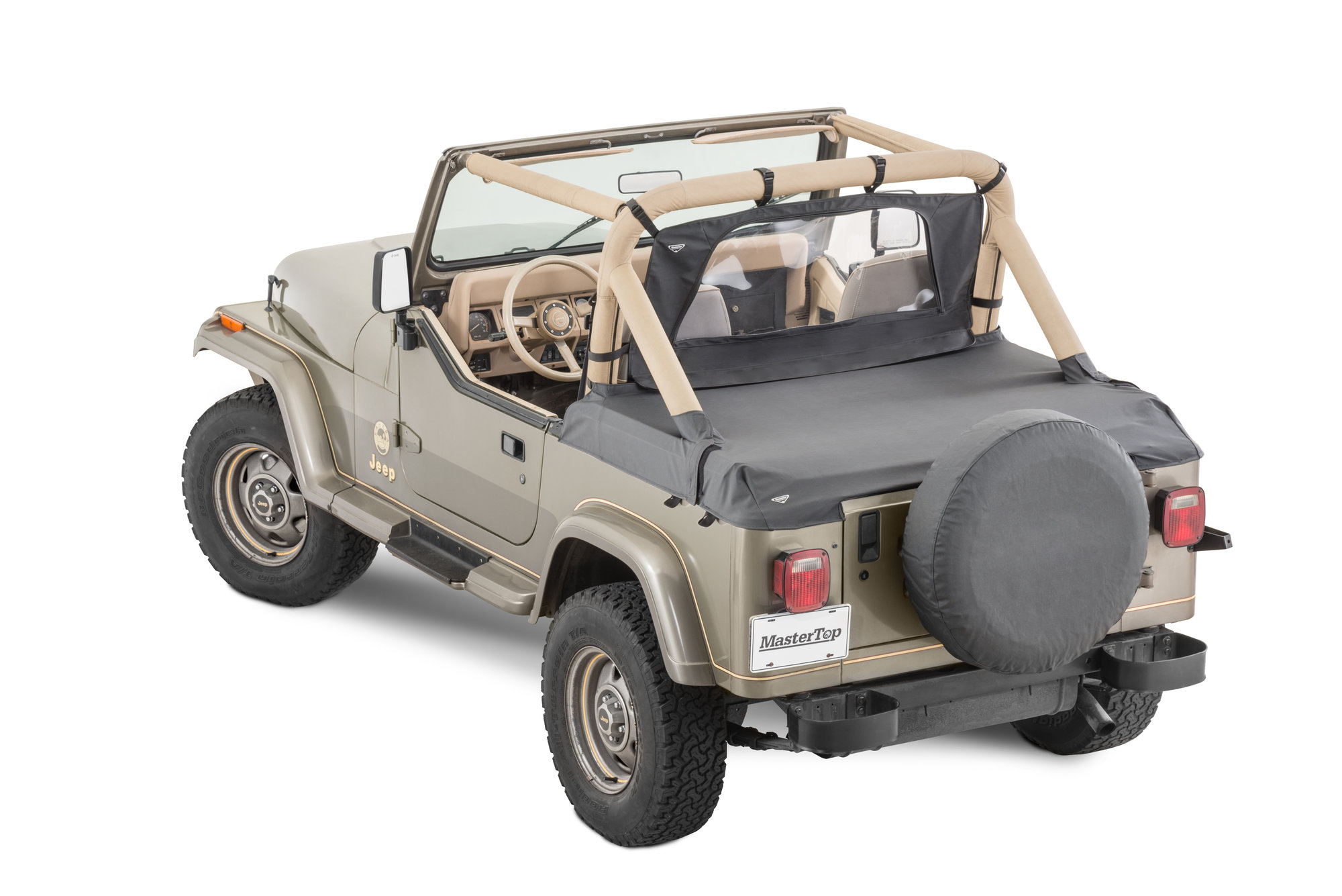 MasterTop 14502115 Rear Tonneau Cover for 87-91 Jeep Wrangler YJ | Quadratec
