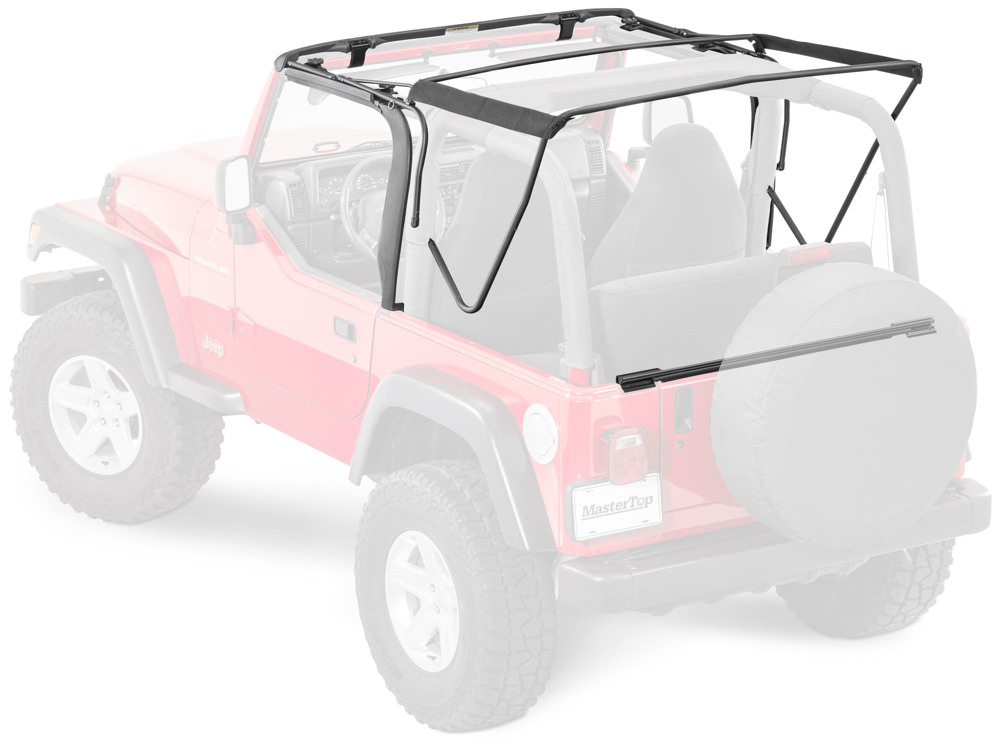 Total 34+ imagen 99 jeep wrangler soft top frame