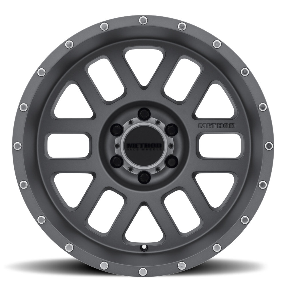 Method Race Wheels MR606 Simulated Beadlock Alloy Wheel in Titanium for 0718 Jeep Wrangler JK