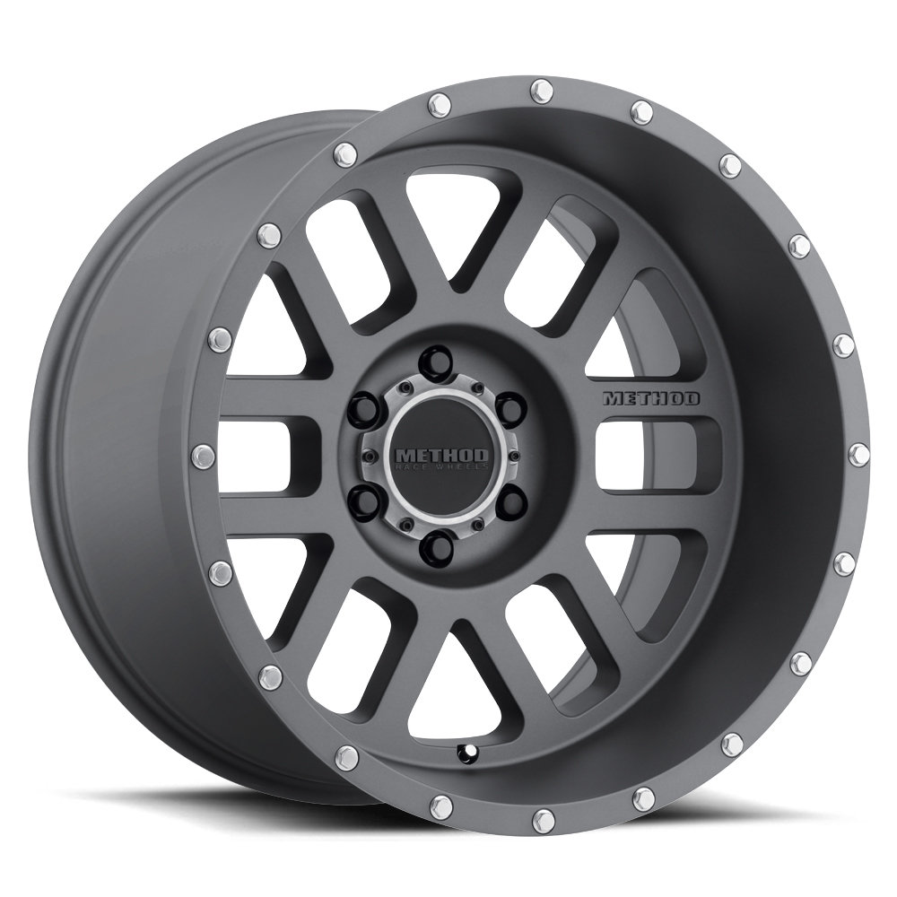 Method Race Wheels MR606 Simulated Beadlock Alloy Wheel in Titanium for 0718 Jeep Wrangler JK