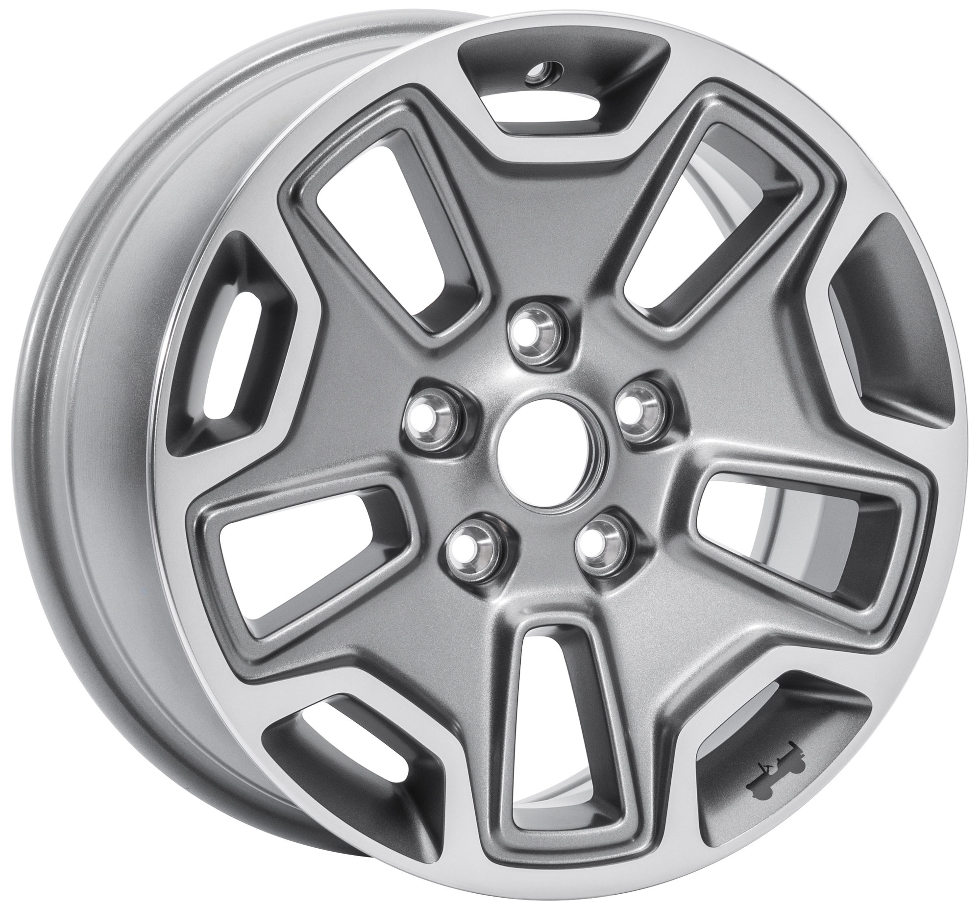 Mopar 1XA50LD6AA Rubicon Wheel in Mineral Gray for 07-18 Jeep Wrangler JK  and 99-18 Grand Cherokee WJ, WK, & WK2 | Quadratec