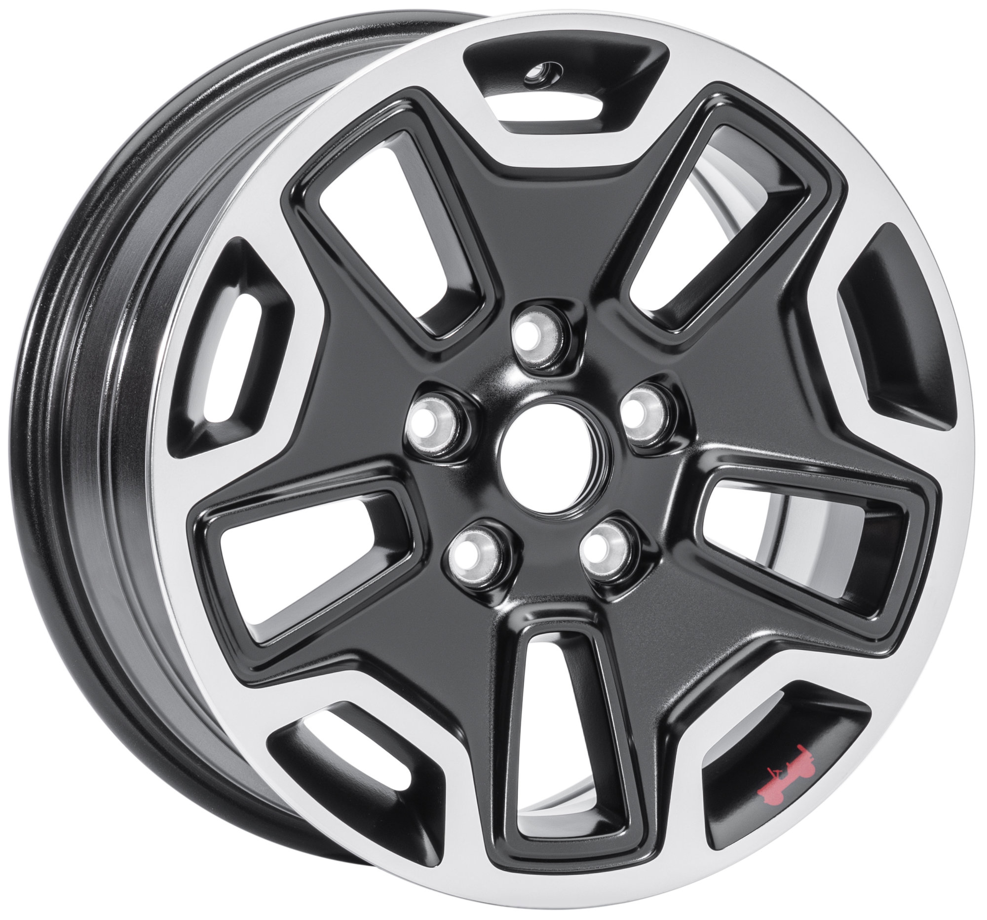 Mopar 1XA50RXFAA Rubicon Wheel in Gloss Black with Machined Accents for  07-18 Jeep Wrangler JK and 99-18 Grand Cherokee WJ, WK, & WK2 | Quadratec