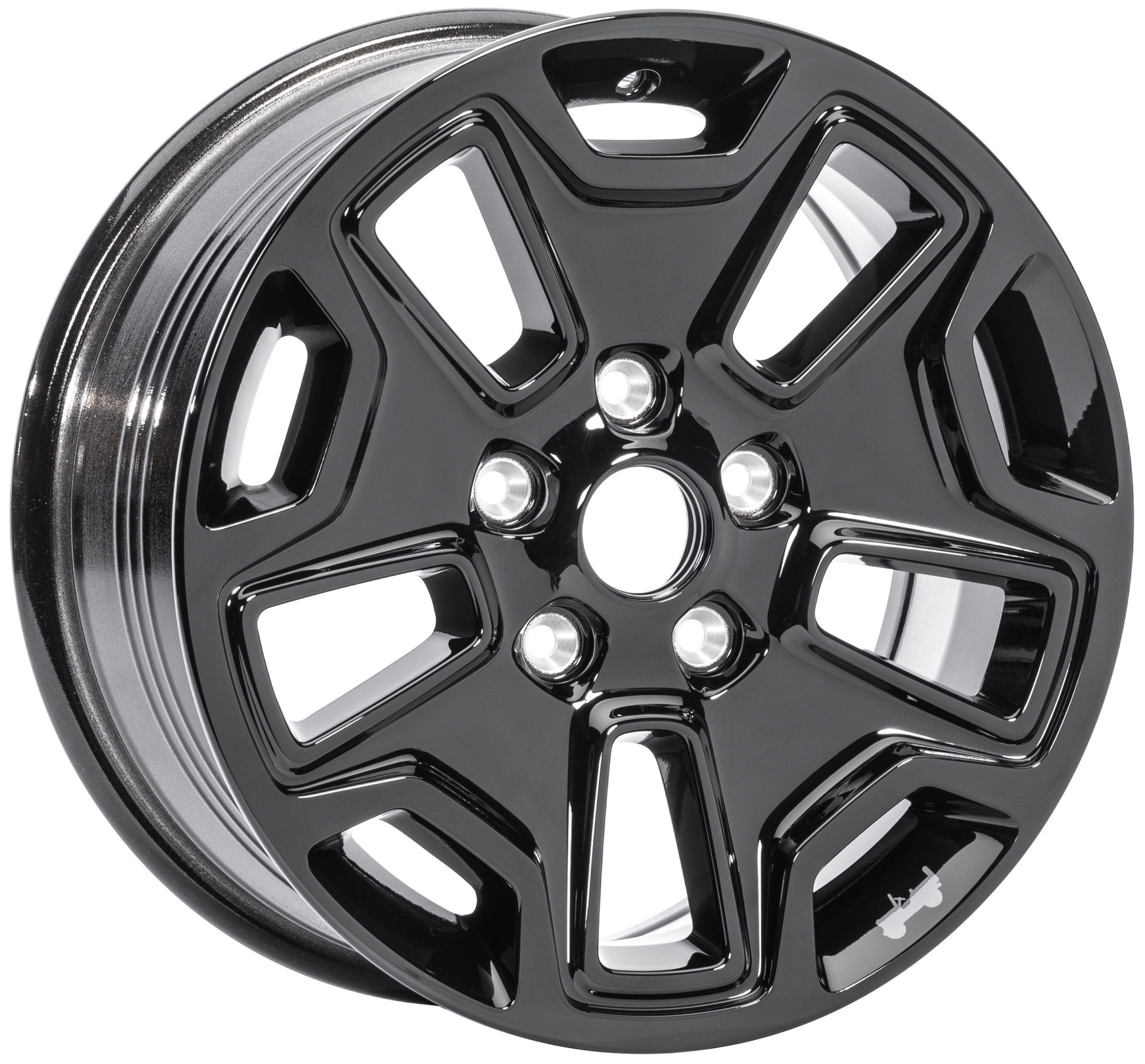 Mopar 5LW63RXFAA Rubicon Wheel in Gloss Black for 07-18 Jeep Wrangler JK  and 99-18 Grand Cherokee WJ, WK, & WK2 | Quadratec