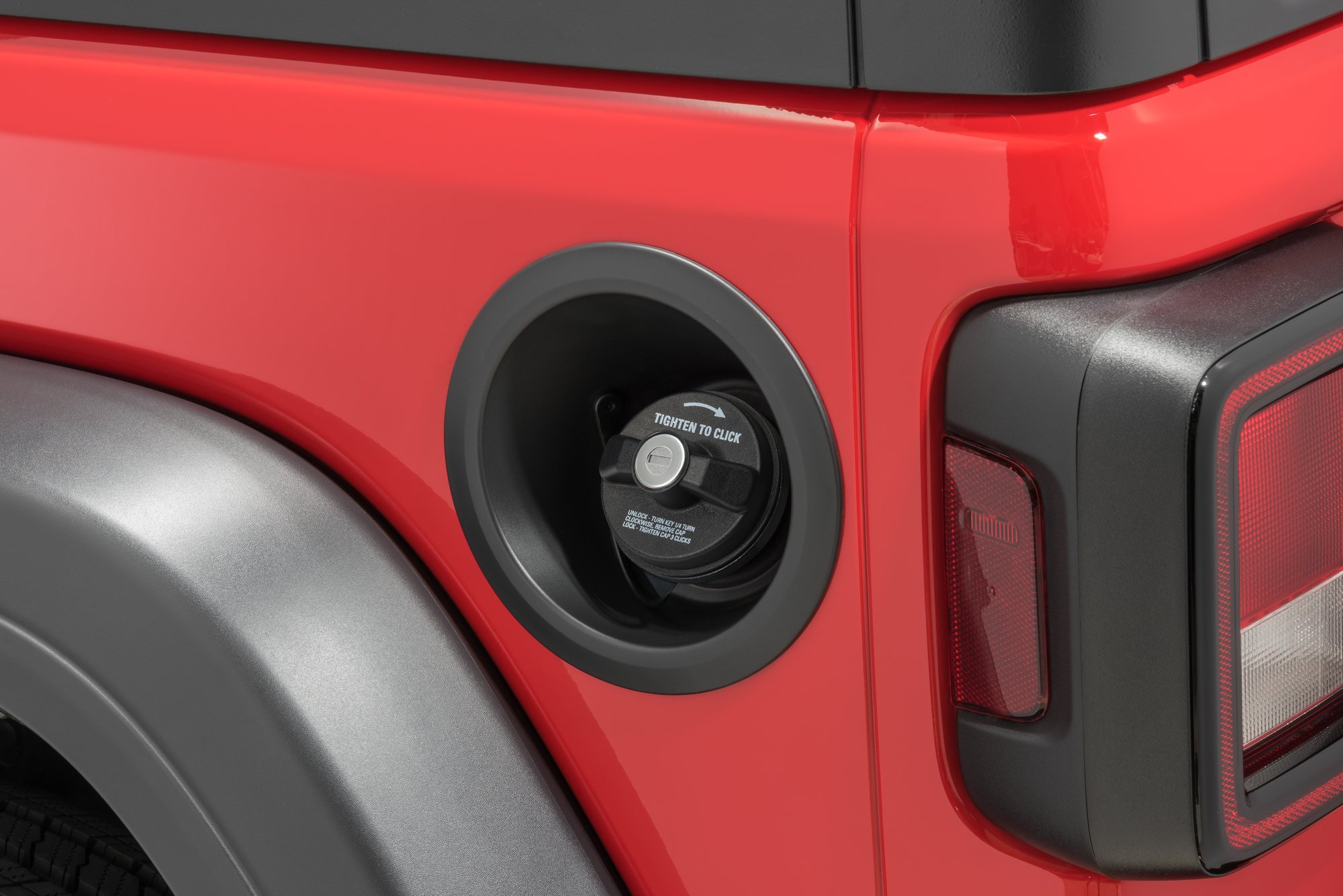 Locking Fuel Tank Cover Gas Lid Filler Cap Door For 2018-20 Jeep Wrangler JL JT 