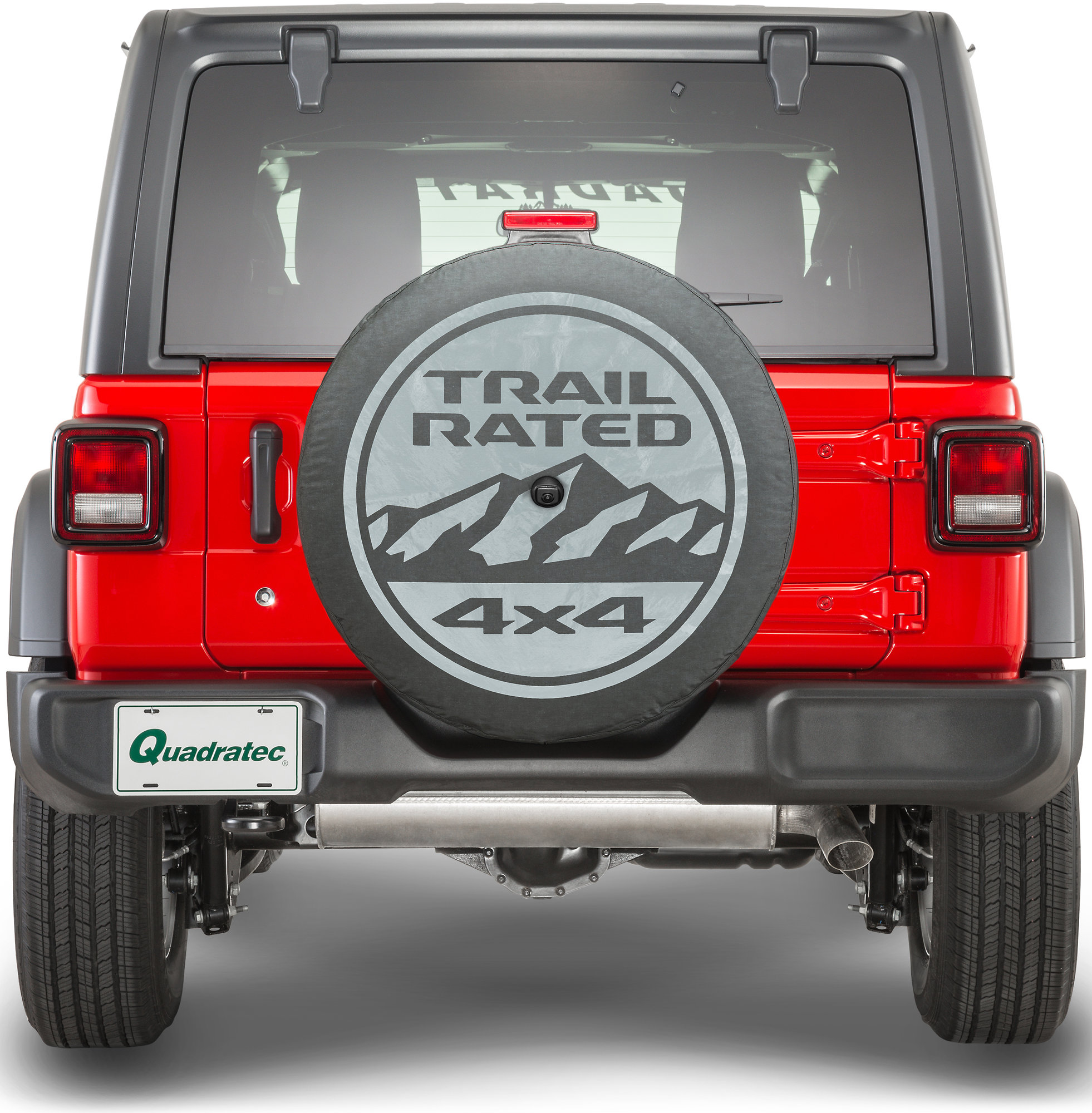 Mopar 82215438 Trail Rated Spare Tire Cover for 18-20 Jeep Wrangler JL |  Quadratec
