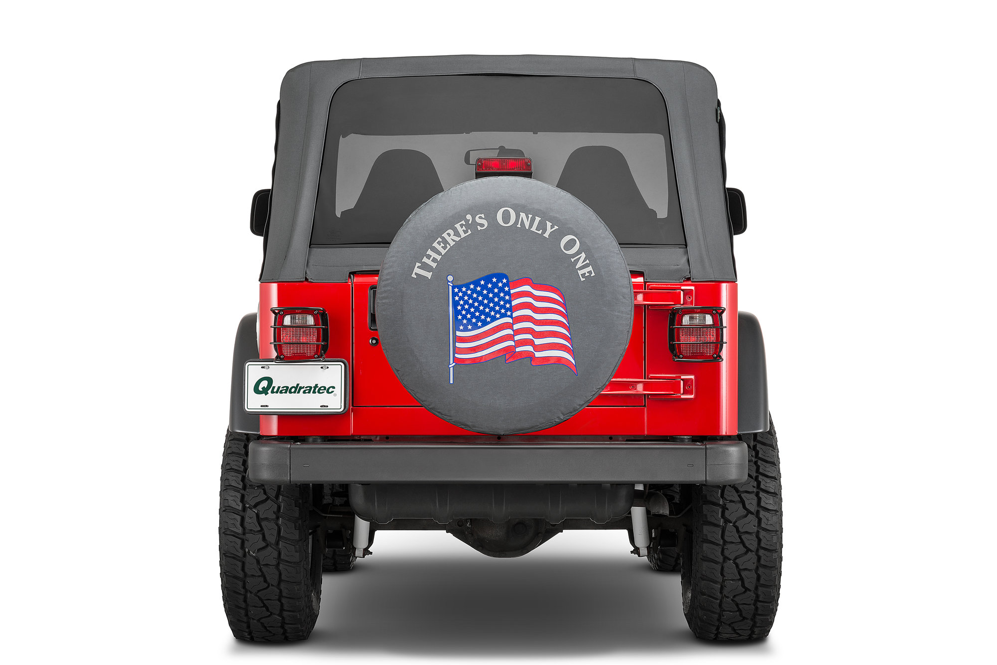 Pavement Is Optional Logo Jeep Wrangler Black Denim Tire Cover with Fun Is Standard