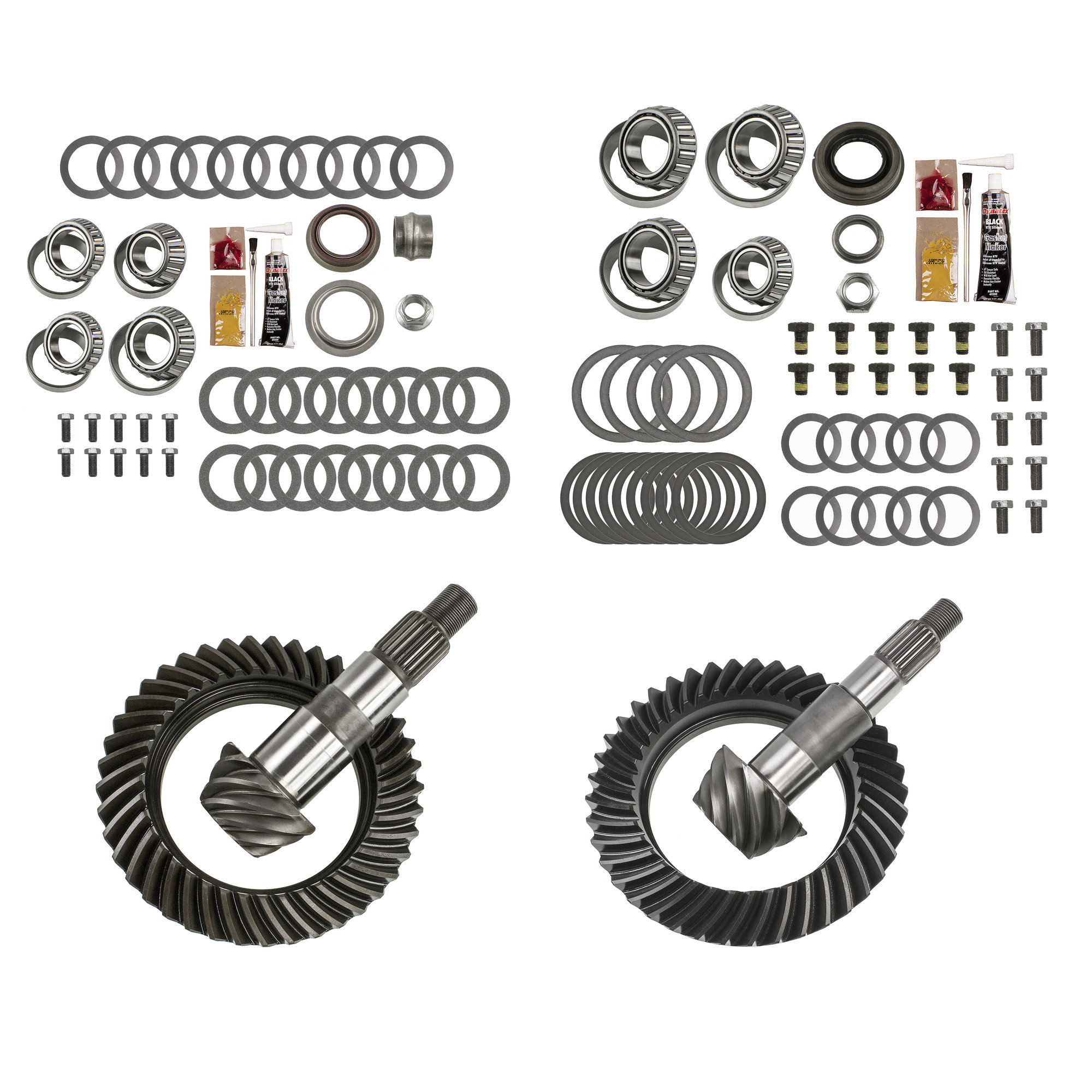 Motive Gear Front and Rear Ring and Pinion with Master Install Kits for 97-06  Jeep Wrangler TJ with Dana 30 Front and Dana 35 Rear | Quadratec