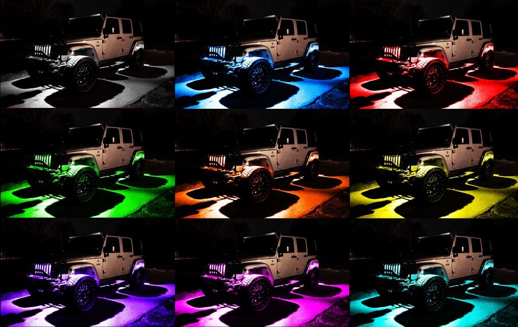 4-Piece Part # 5796-333 ORACLE LIGHTING ColorSHIFT LED Underbody Rock Light Kit Car Underglow Lights Bluetooth