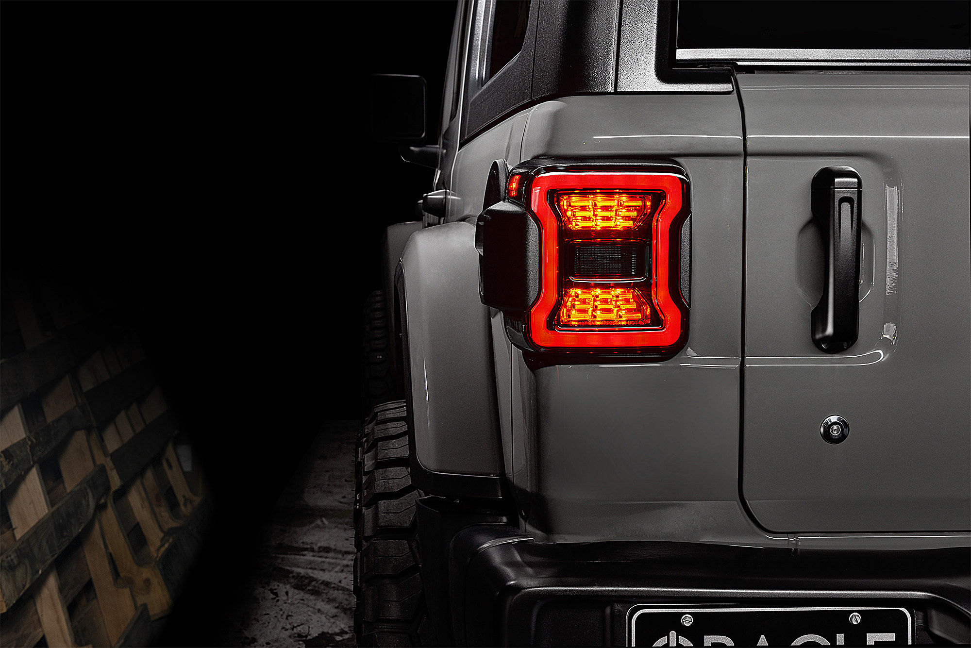 Oracle Lighting 5852-504 Black Series LED Tail Lights for 18-22 Jeep  Wrangler JL | Quadratec