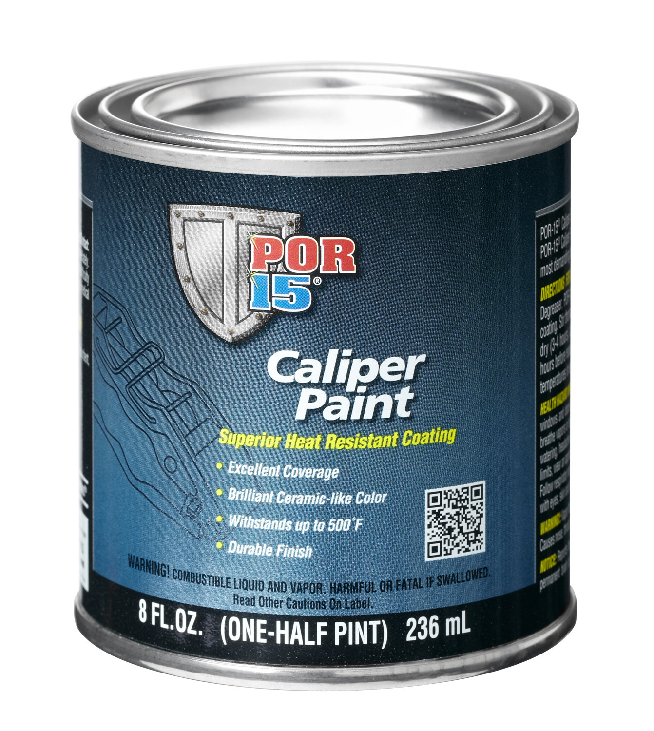 Por15 Caliper Paint 8oz. in Black Finish Quadratec
