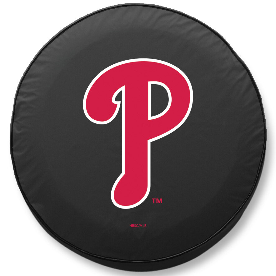 MLB Philadelphia Phillies Tire Cover in White for 27" x 8" Tire Quadratec