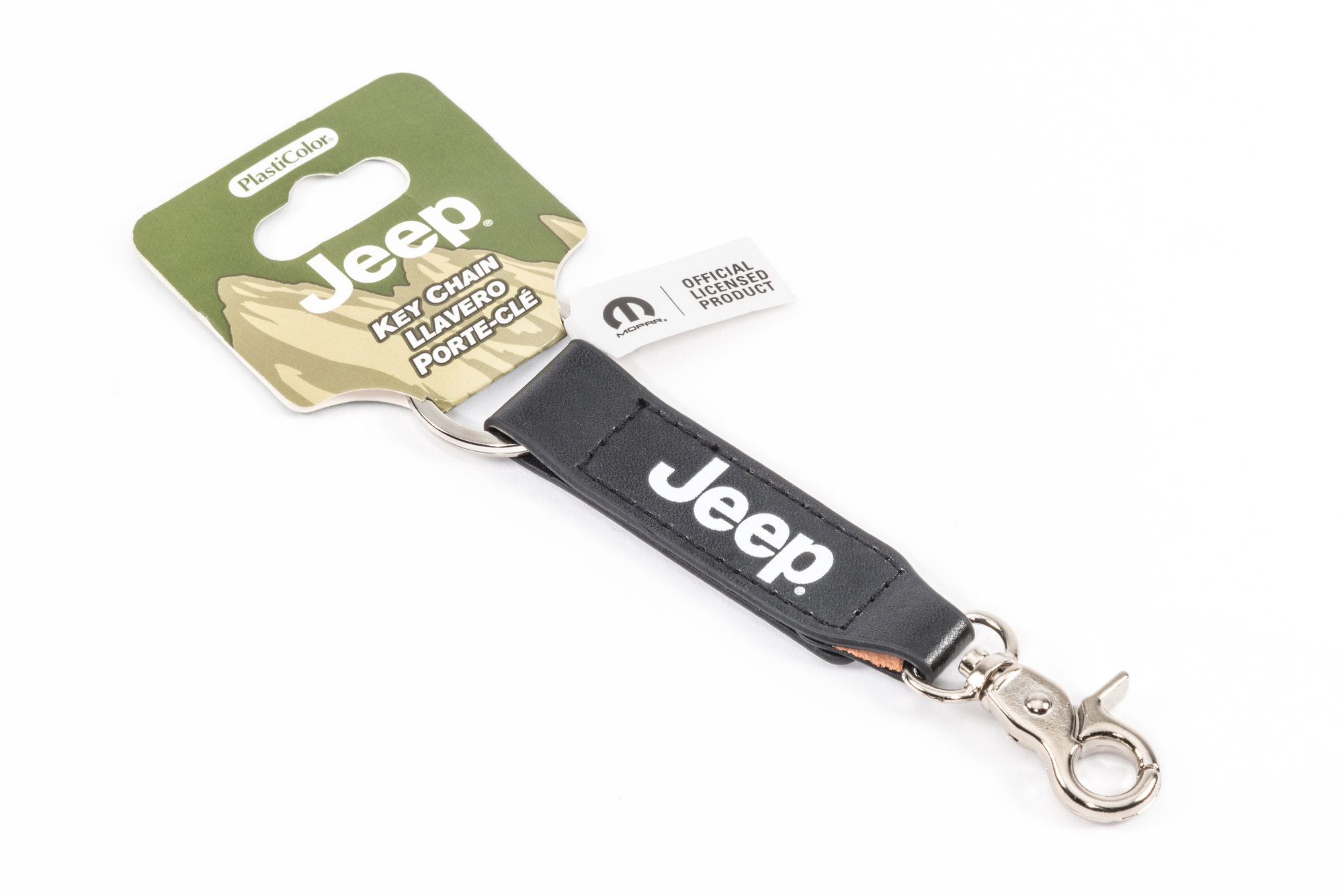 Plasticolor 004375R01 Jeep Logo Vinyl Strap Keychain Quadratec